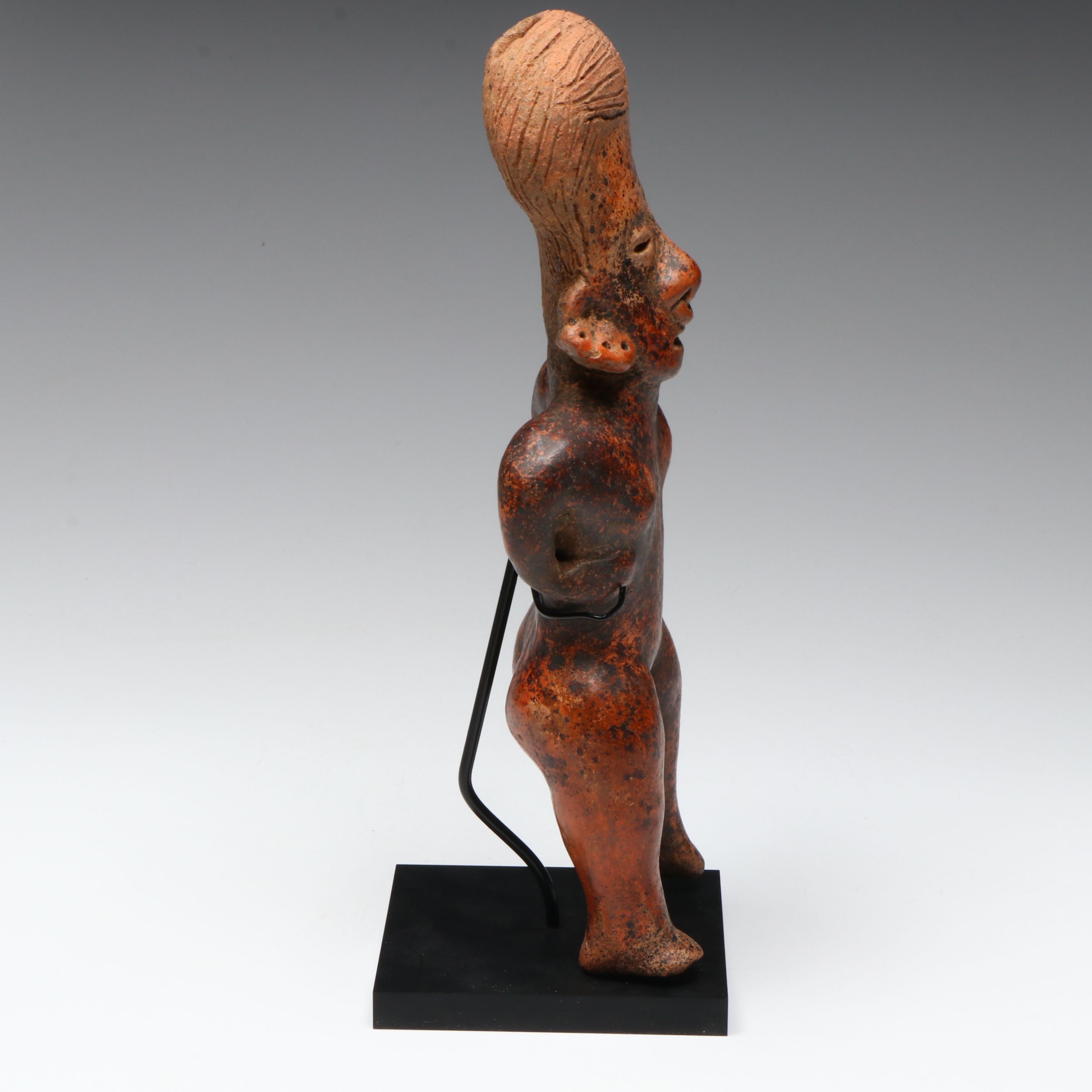 Pre-Columbian Nayarit Pottery Standing Female Ancestor, Circa 300 BCE/CE.