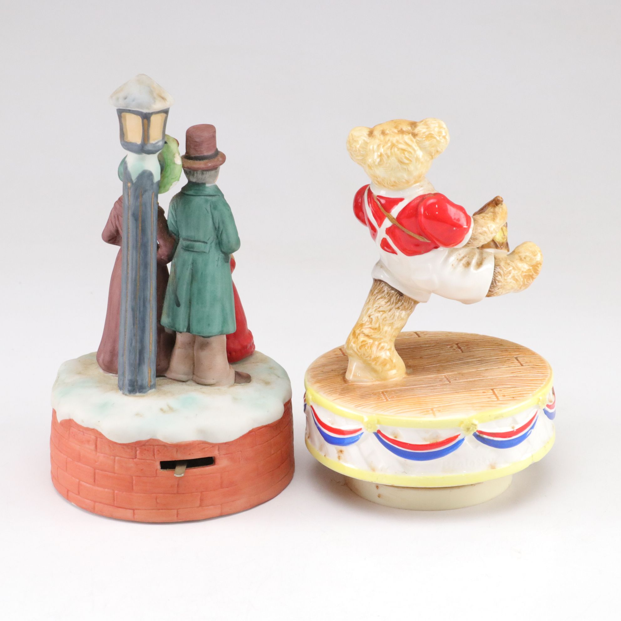 Uncle Sam's 3-Coin Register Bank with "Grandma" Bank, Carolers Music Box & More