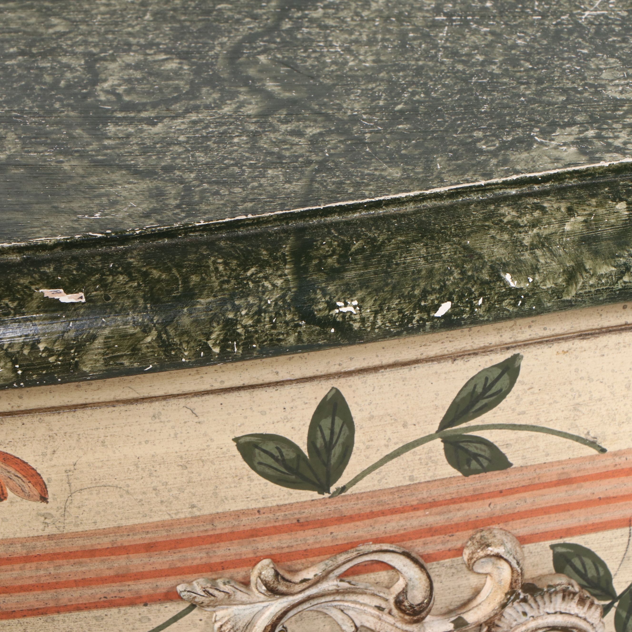 Baker Furniture French Provincial Style Painted Bombe Chest