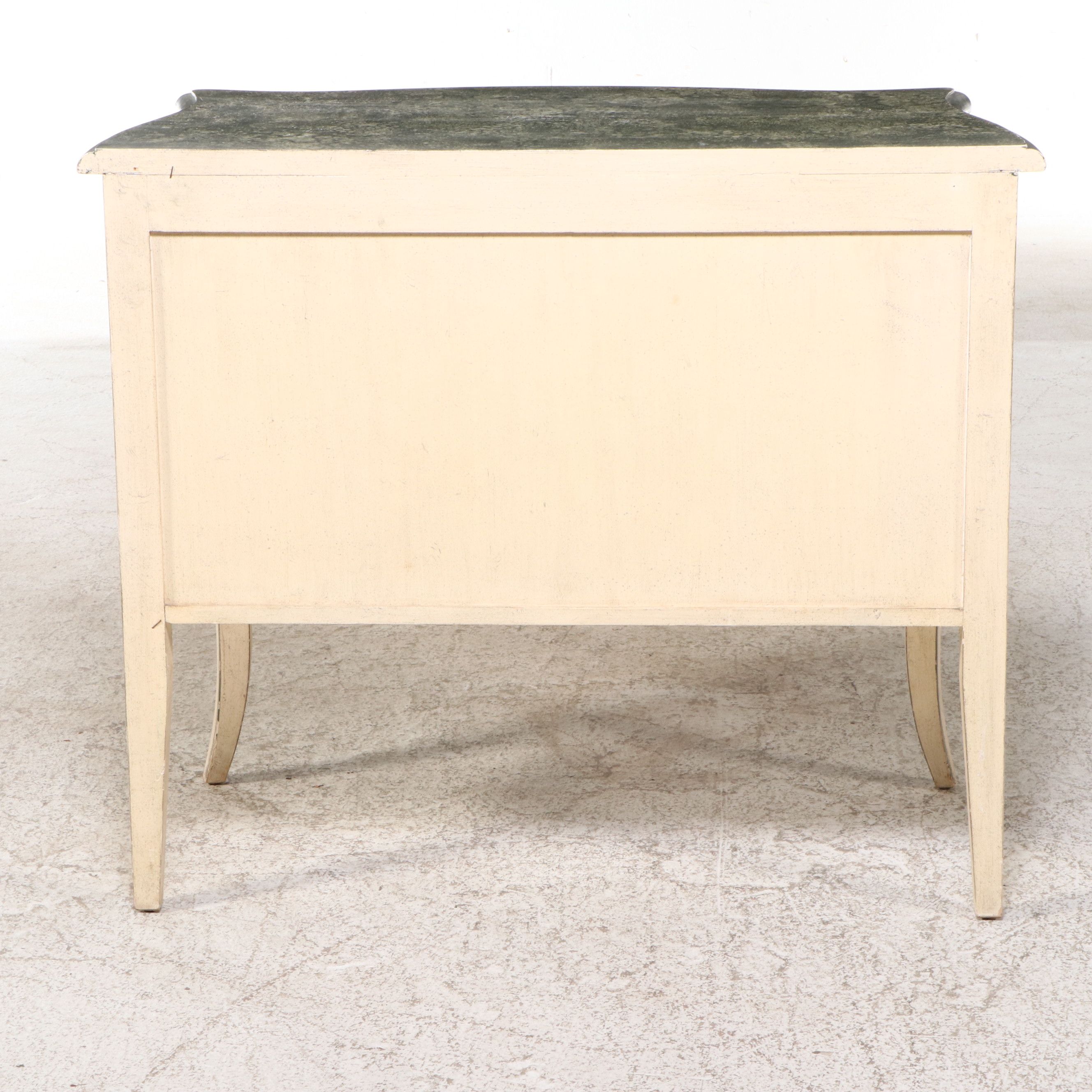 Baker Furniture French Provincial Style Painted Bombe Chest