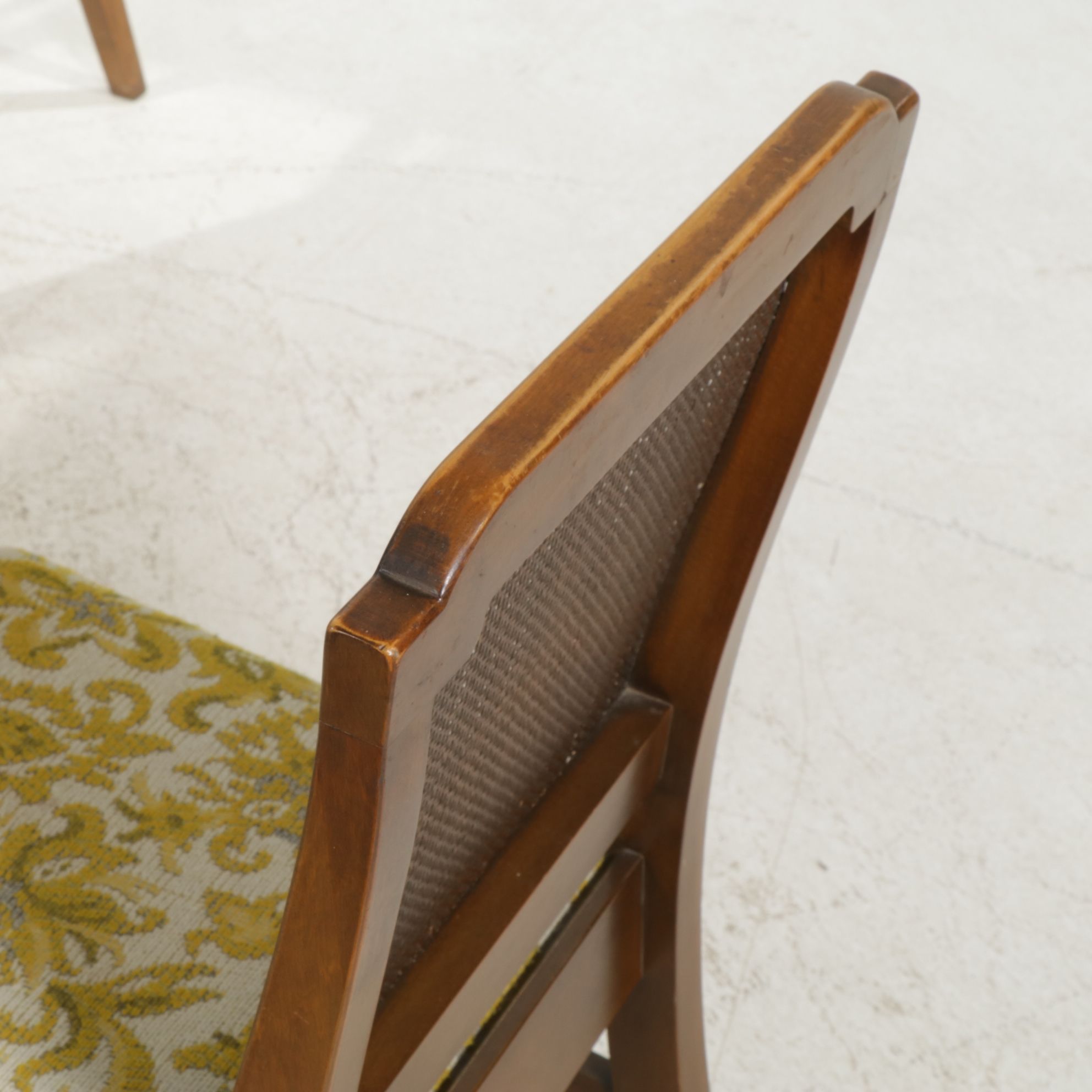 National Furniture Cherry Drop Leaf Dining Table with Four Cane Back Chairs