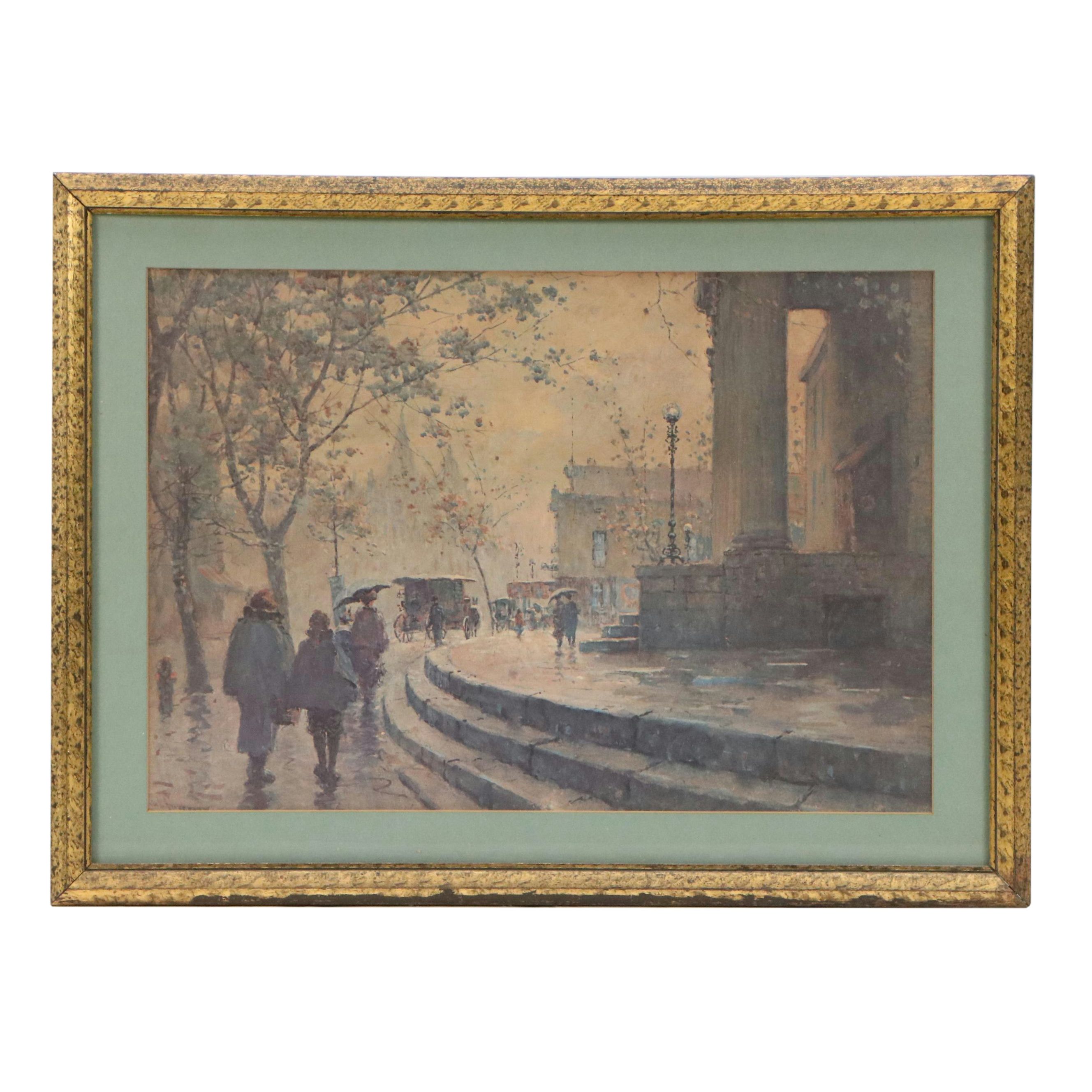 Offset Lithograph After Paul Sawyier "Old Capital Hotel," 20th Century