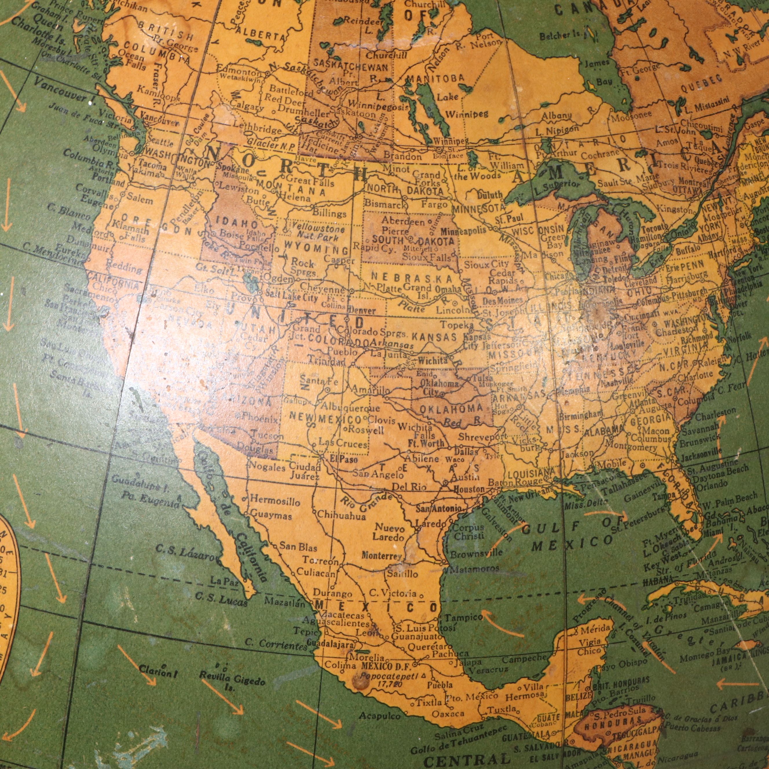 Gram's "16 Inch Political Terrestrial" Standing Globe
