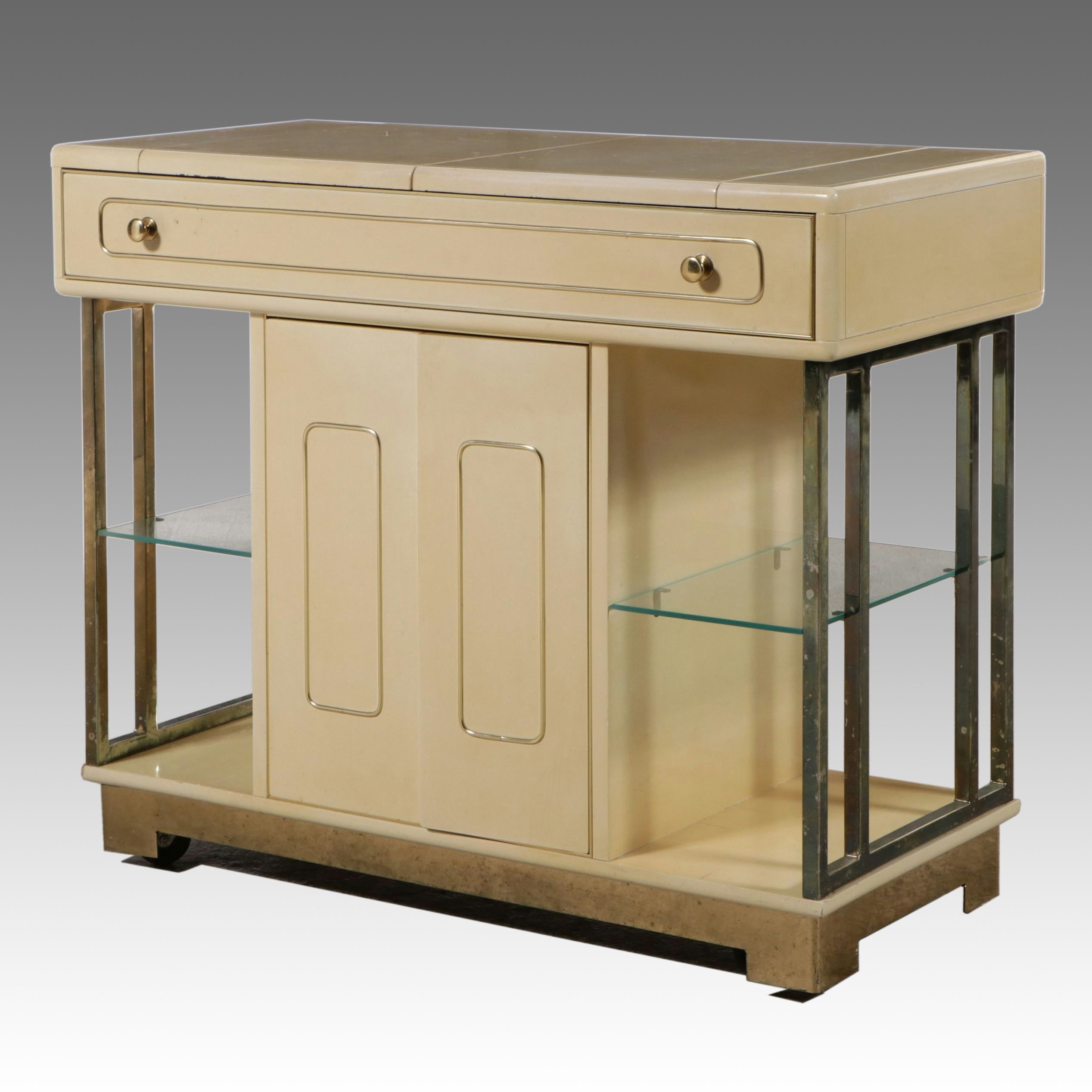 Romweber Mid Century Modern Style Formica Lift Top Sideboard