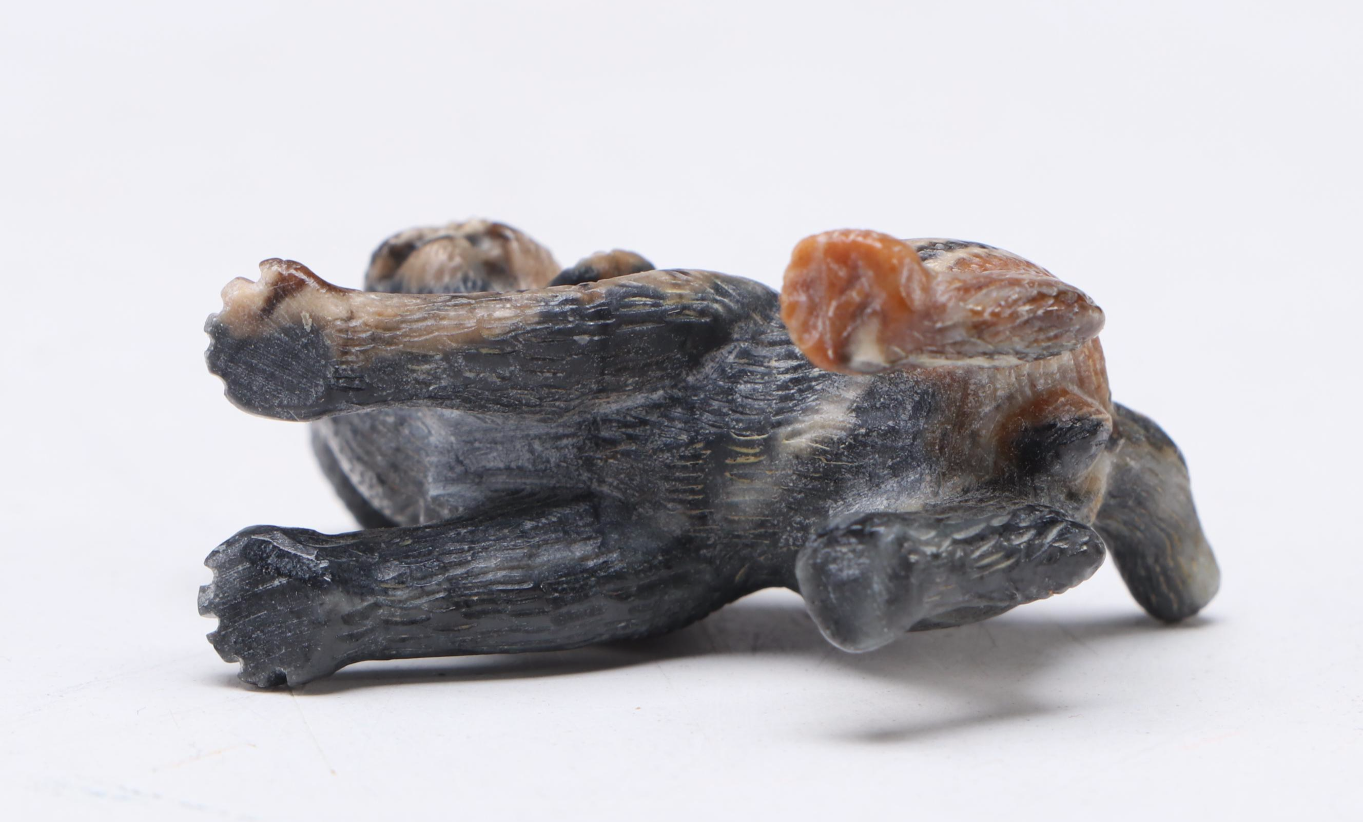 Fabian Cheama Zuni Carved Picasso Marble Bobcat Fetish