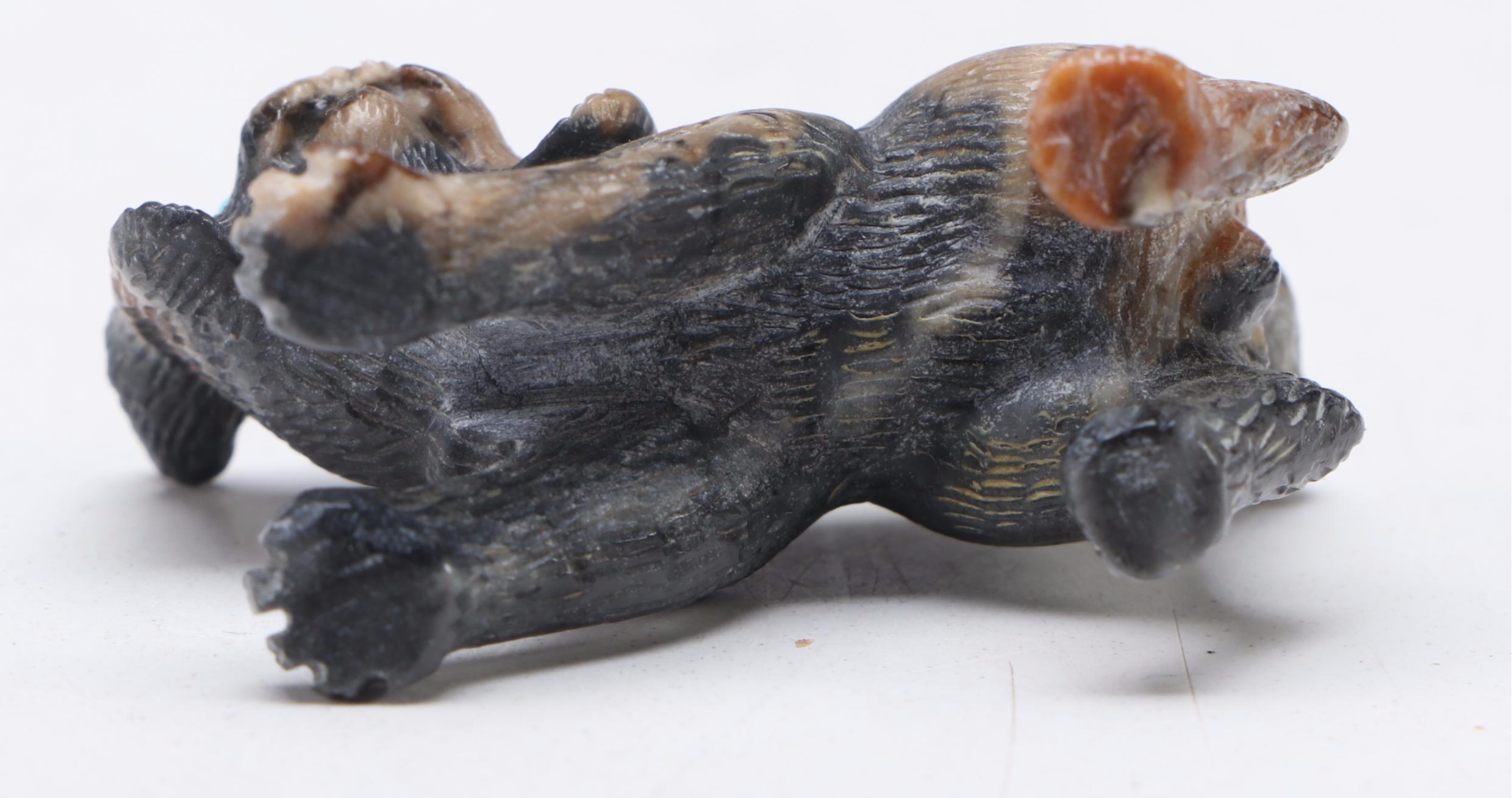 Fabian Cheama Zuni Carved Picasso Marble Bobcat Fetish