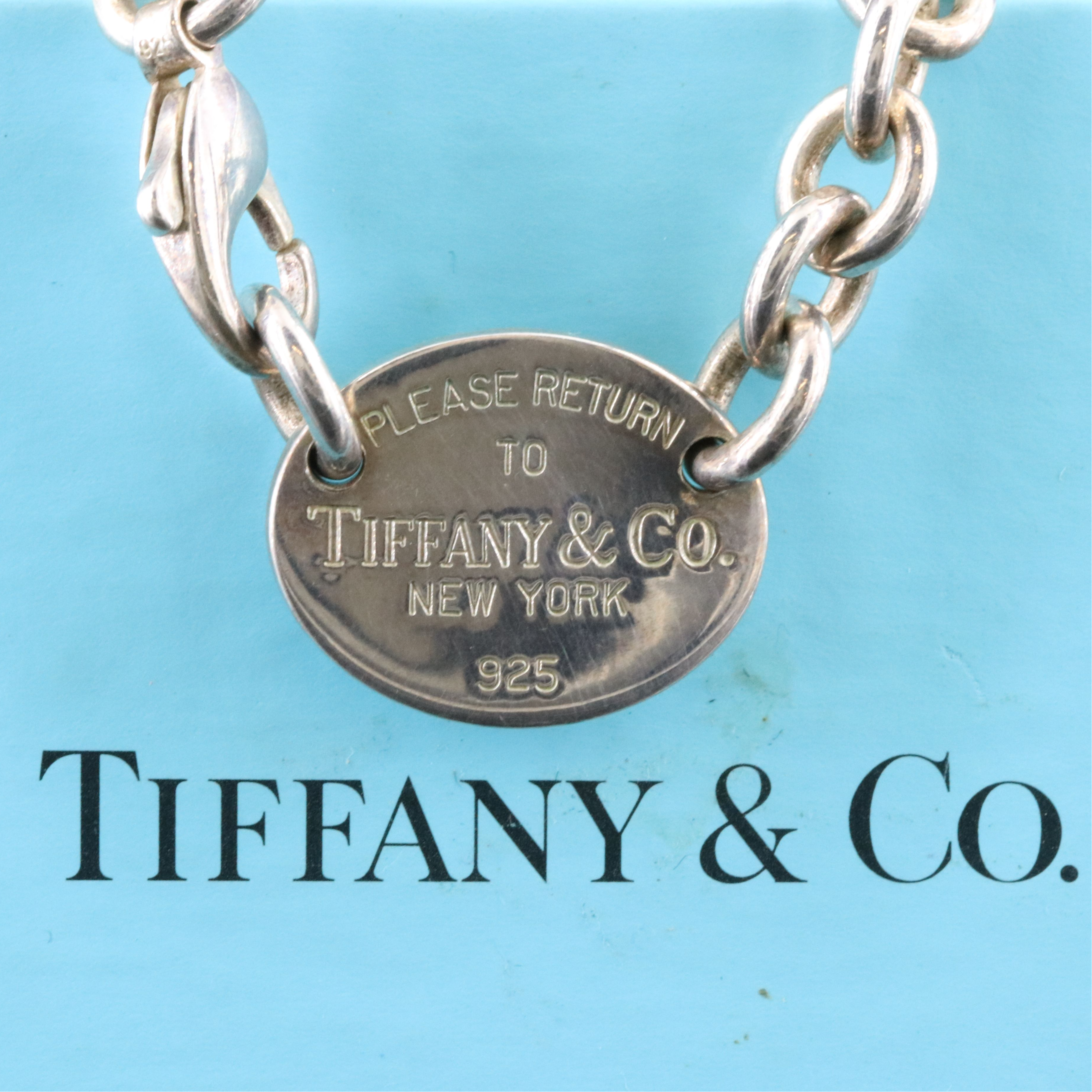 Tiffany & Co. Return to Tiffany Sterling Oval Tag Choker