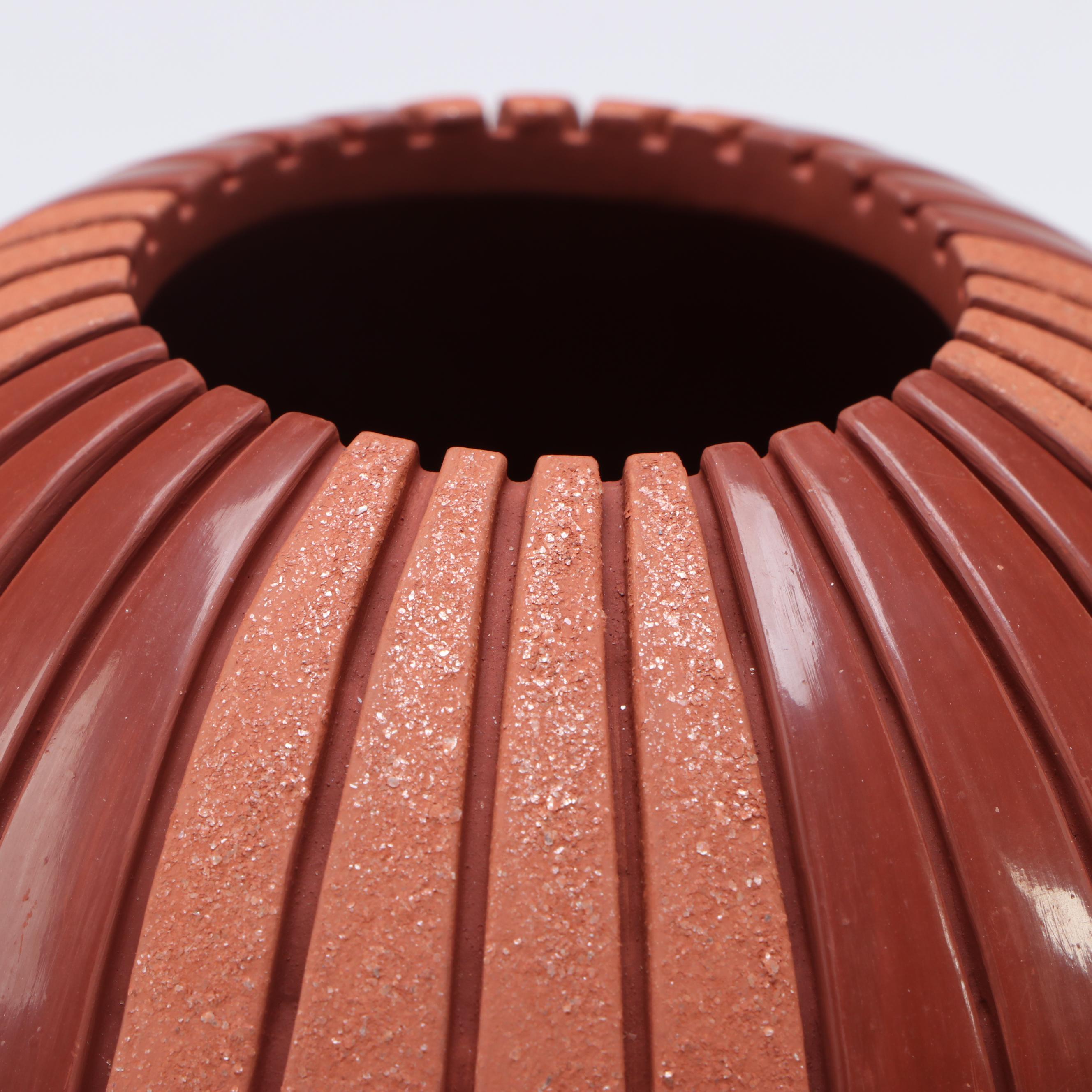 Sue Tapia San Juan Pueblo Incised Redware Olla