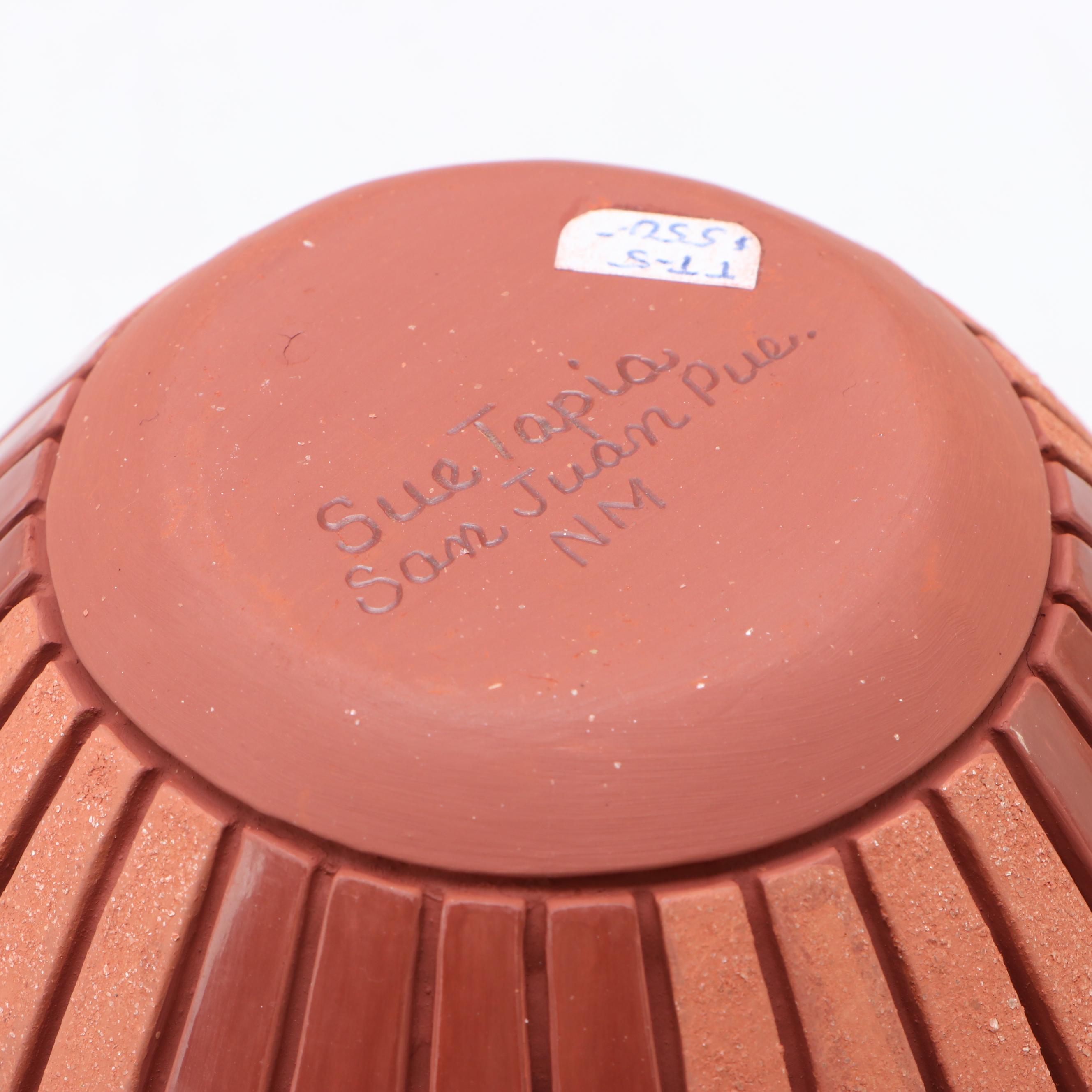 Sue Tapia San Juan Pueblo Incised Redware Olla