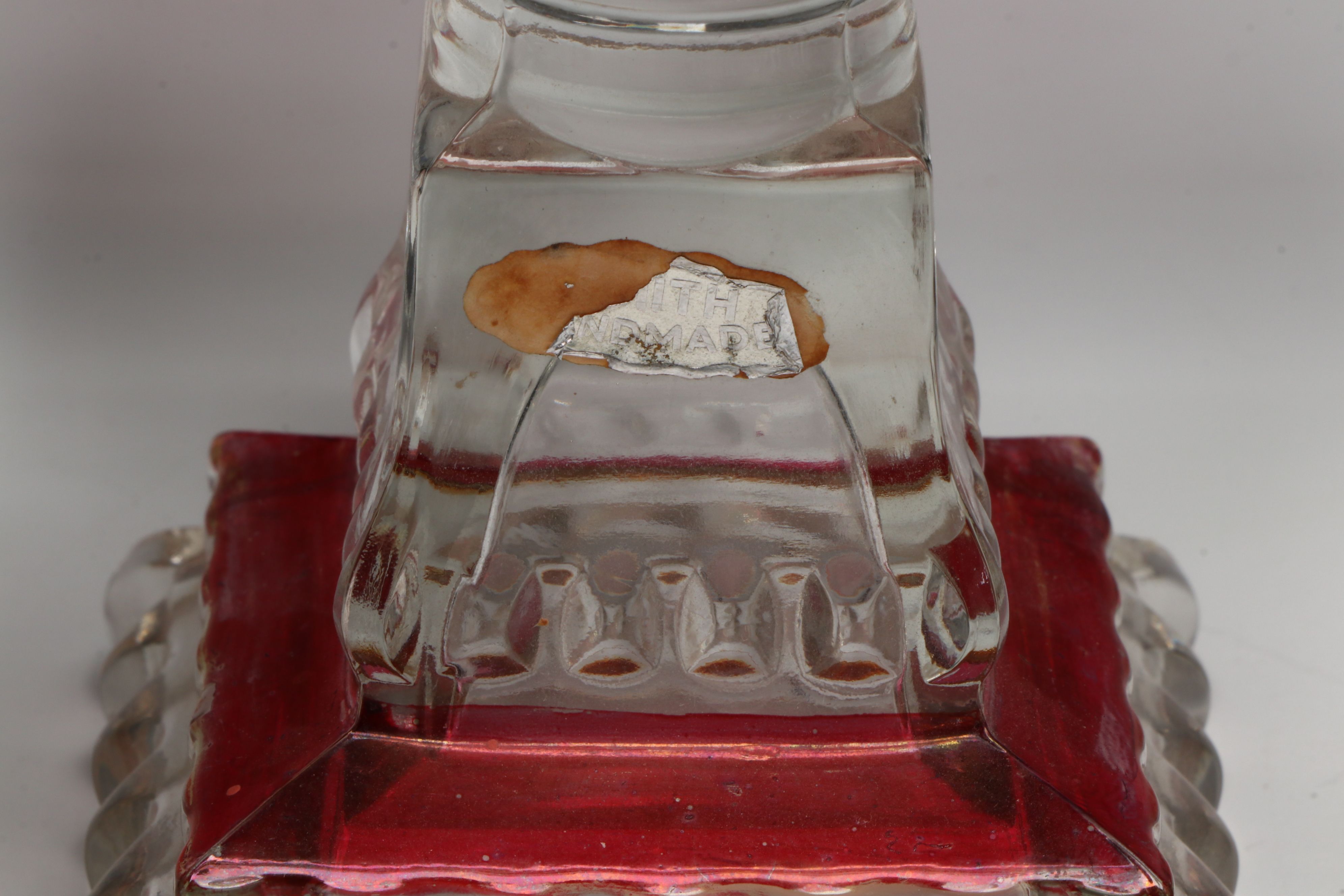 Hobnail Cranberry Glass Vase, Hobnail Glass Candle Holders, and More Glass Décor