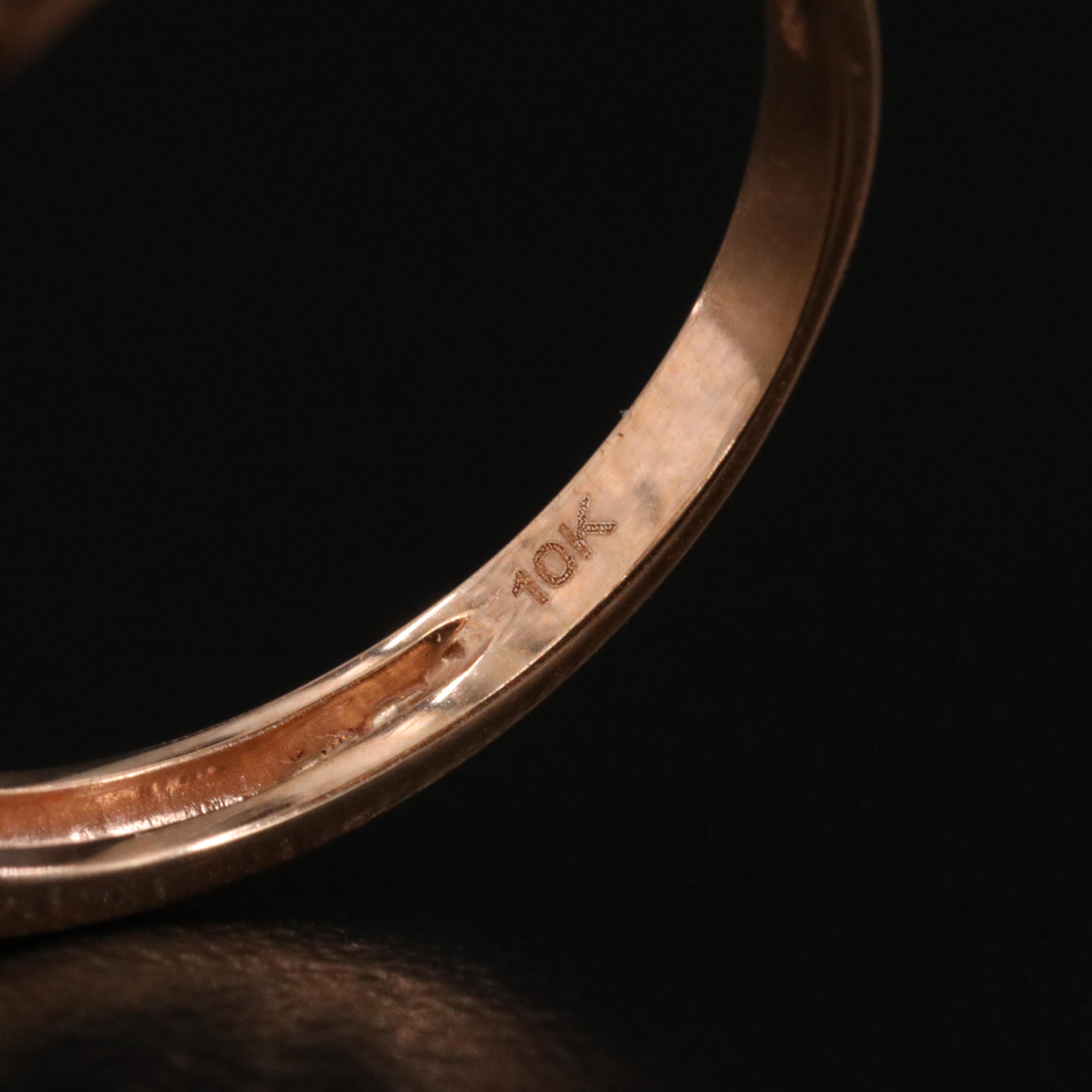 10K Rose Gold 0.50 CTW Diamond Butterfly Ring