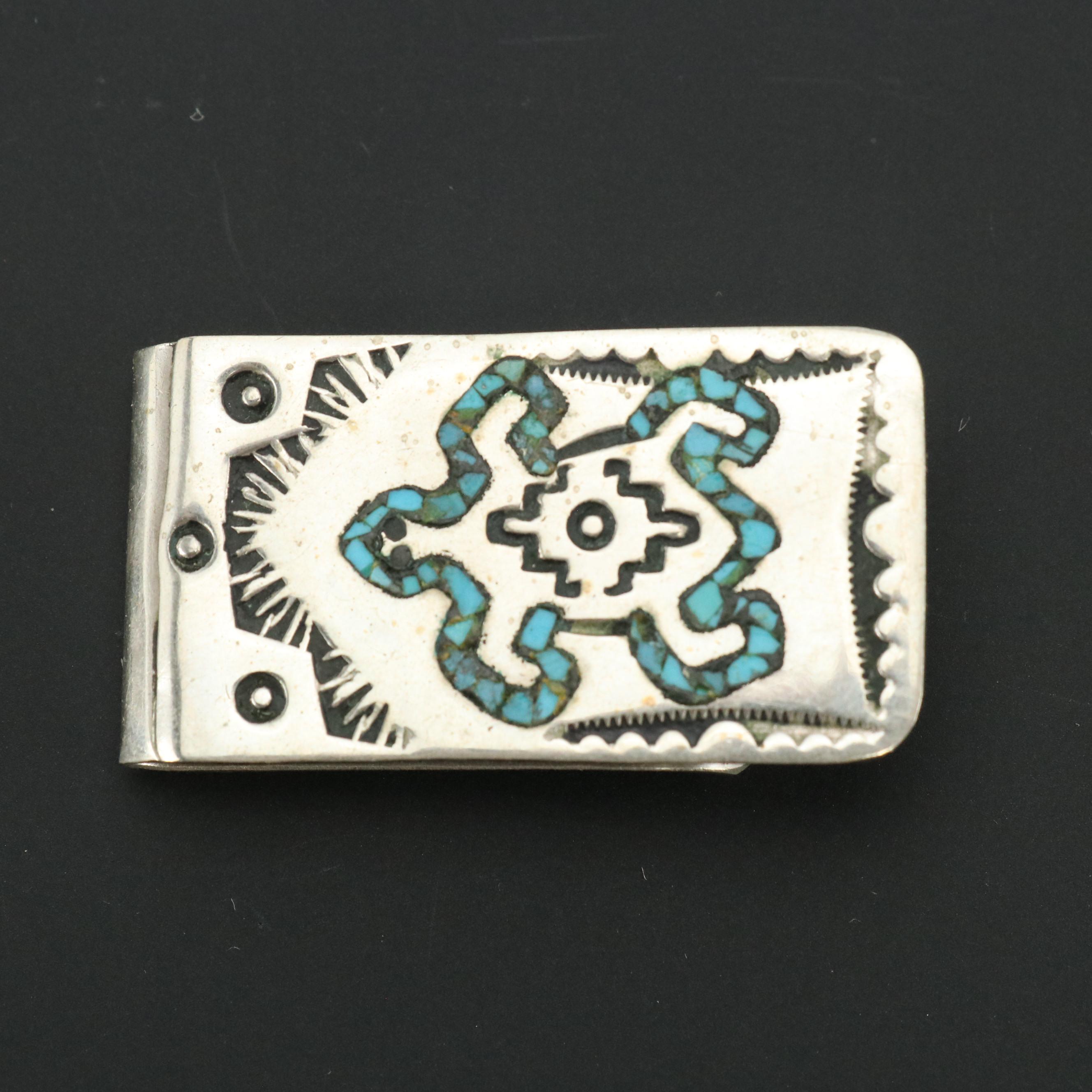 Southwestern Turtle Money Clip, Native American Head Key Ring and Other Magnate