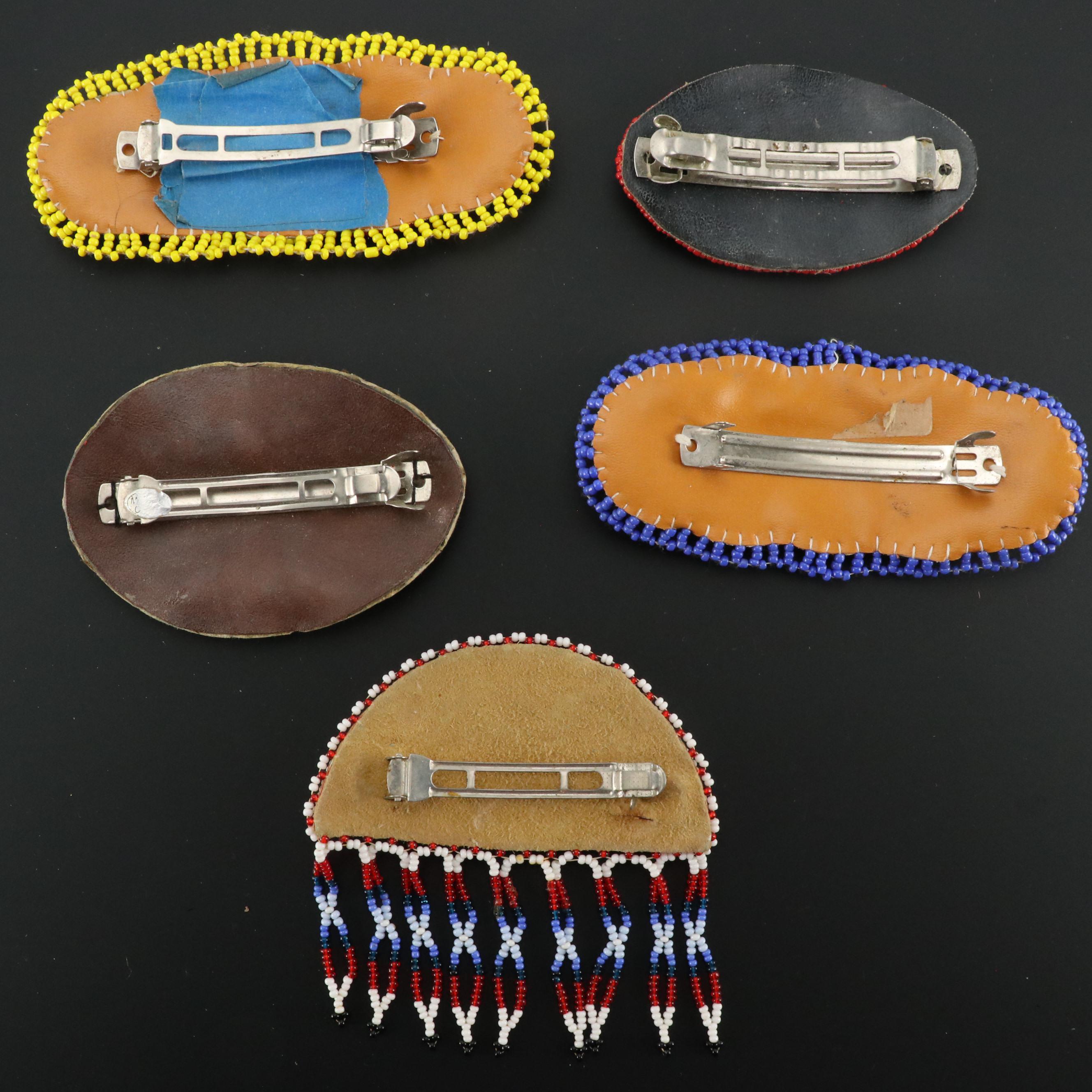 Southwestern Style Hand-Beaded Hair Barrette Accessories