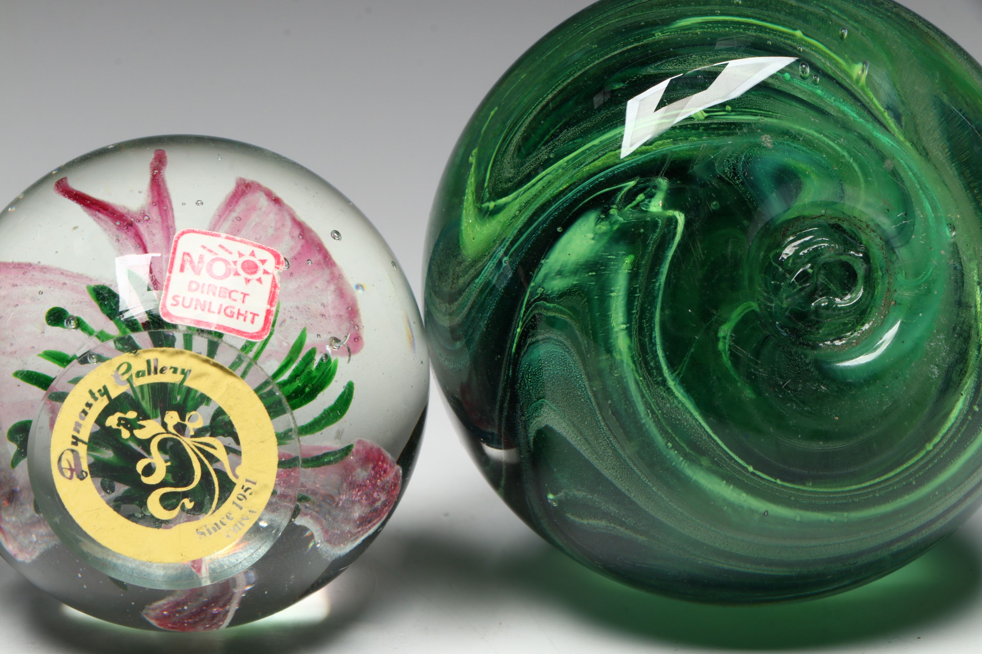 Mdina, Dynasty Gallery Mini Butterfly and Other Glass Paperweights