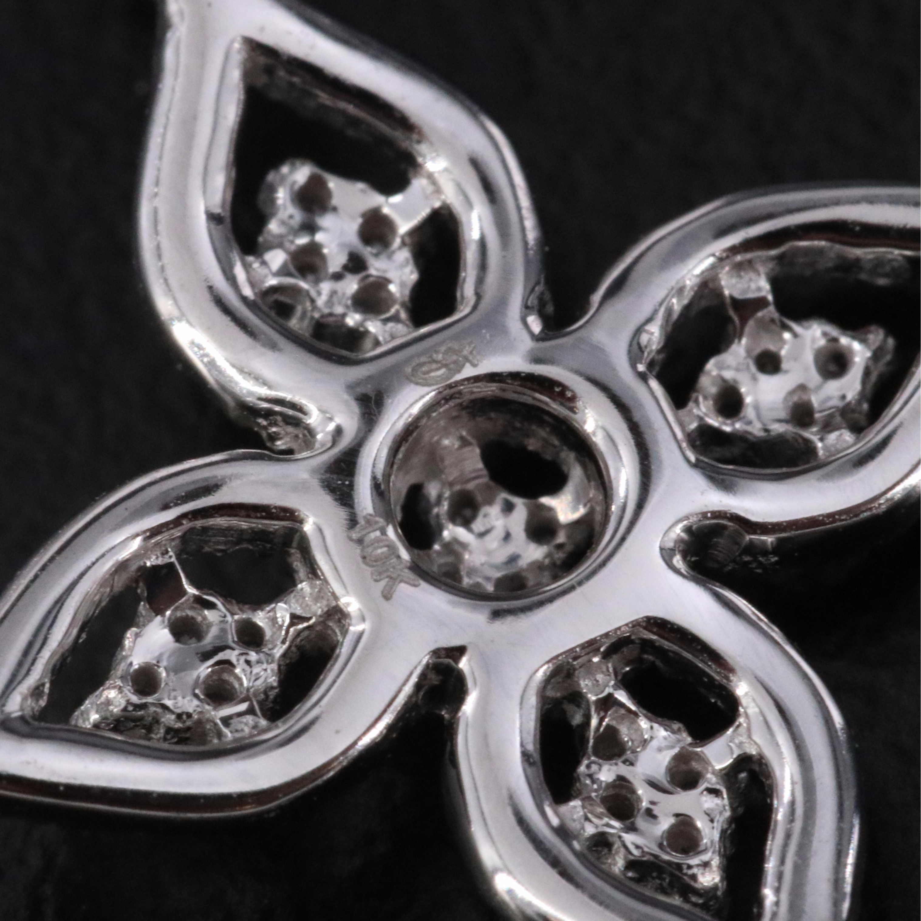 10K 0.26 CTW Diamond Cross Necklace