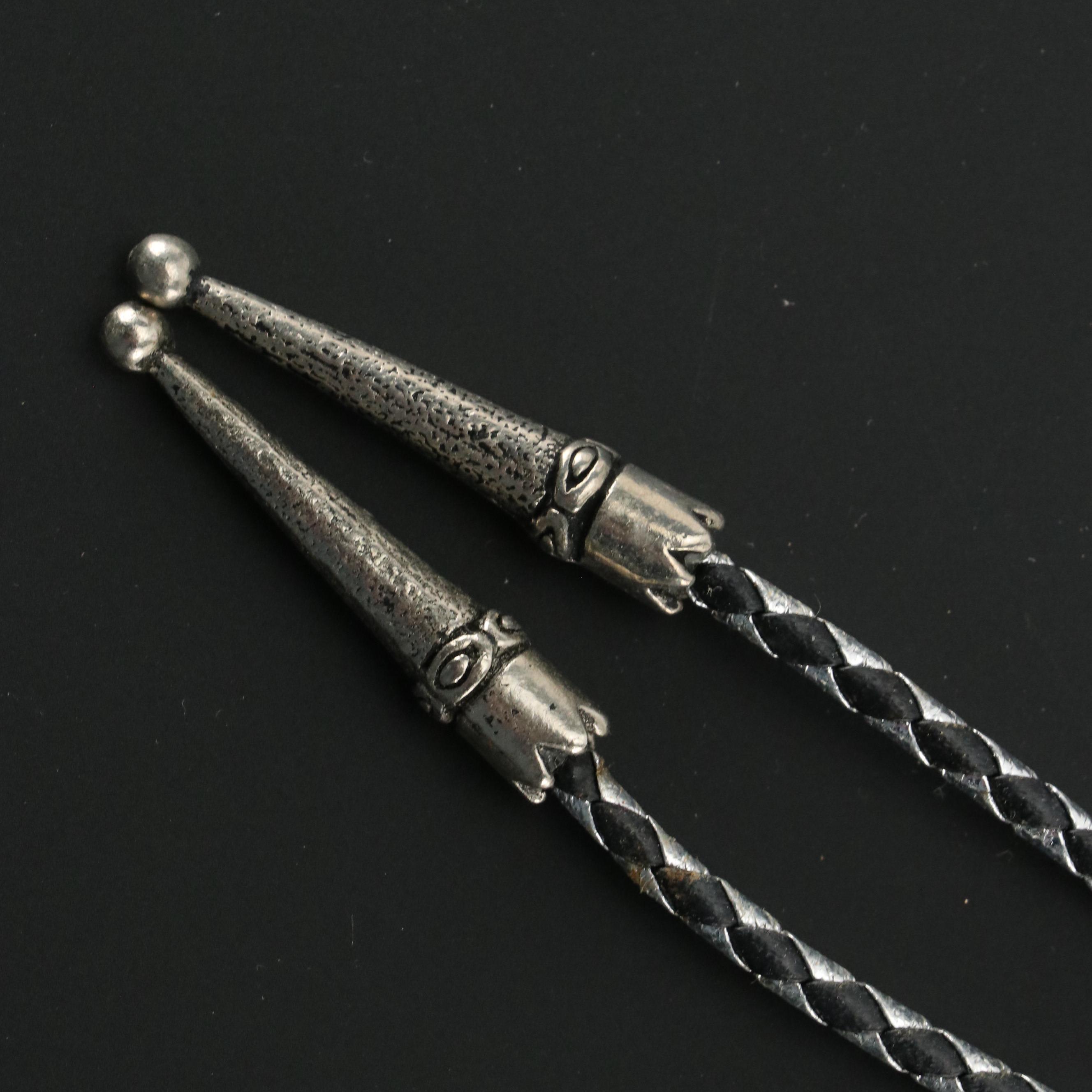 Southwestern Style Bolo Tie and Beaded Choker Necklace