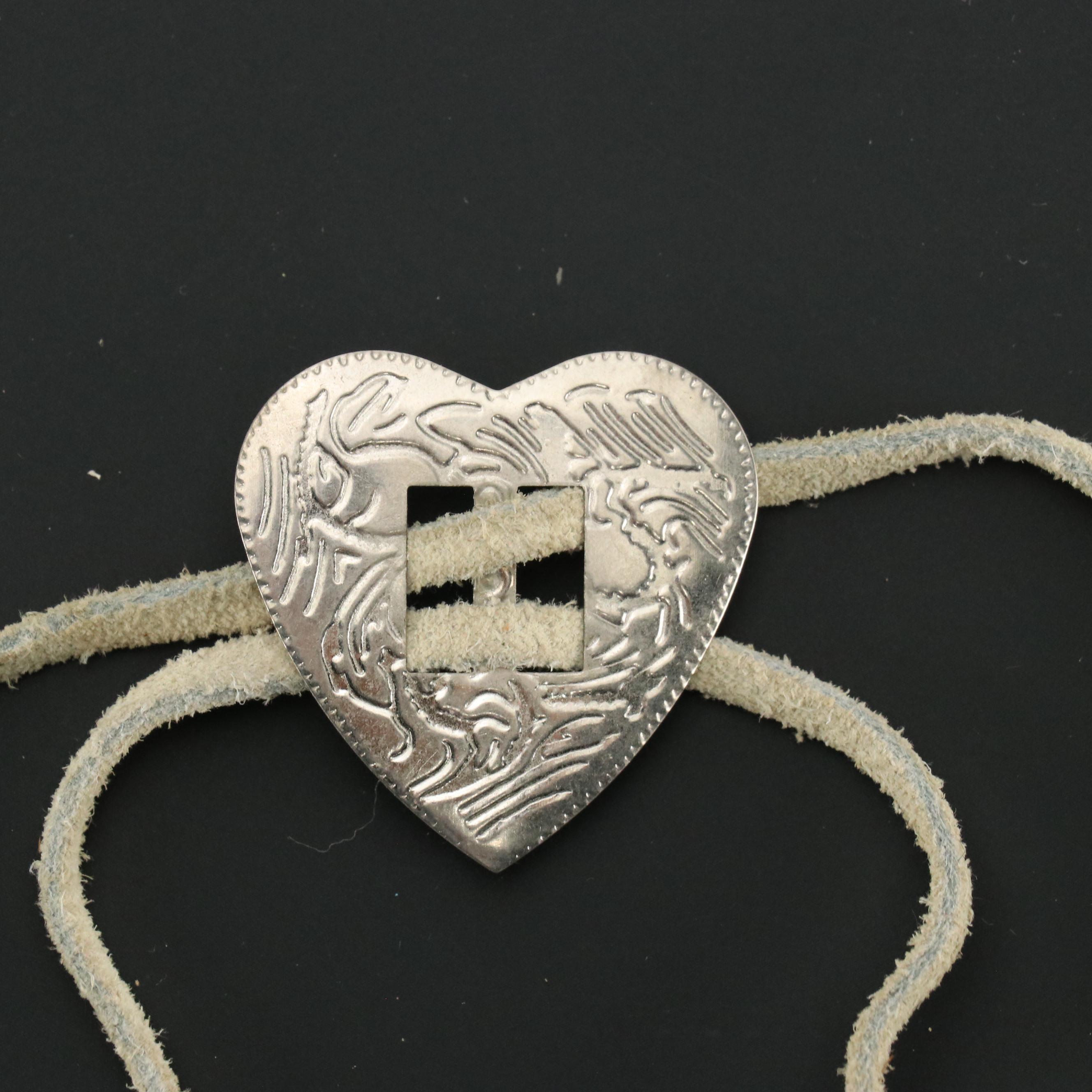 Southwestern Style Bolo Tie and Beaded Choker Necklace