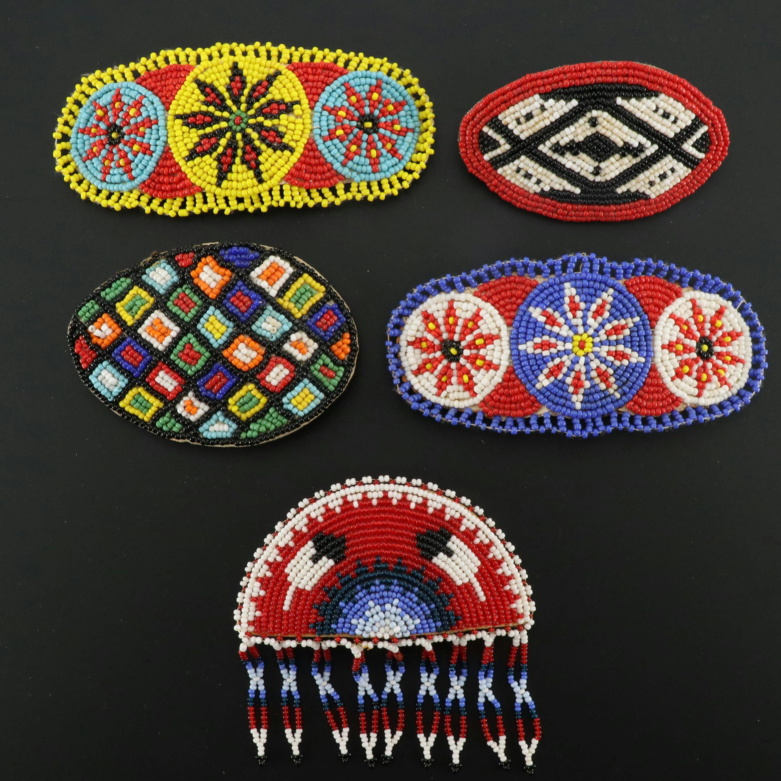 Southwestern Style Hand-Beaded Hair Barrette Accessories