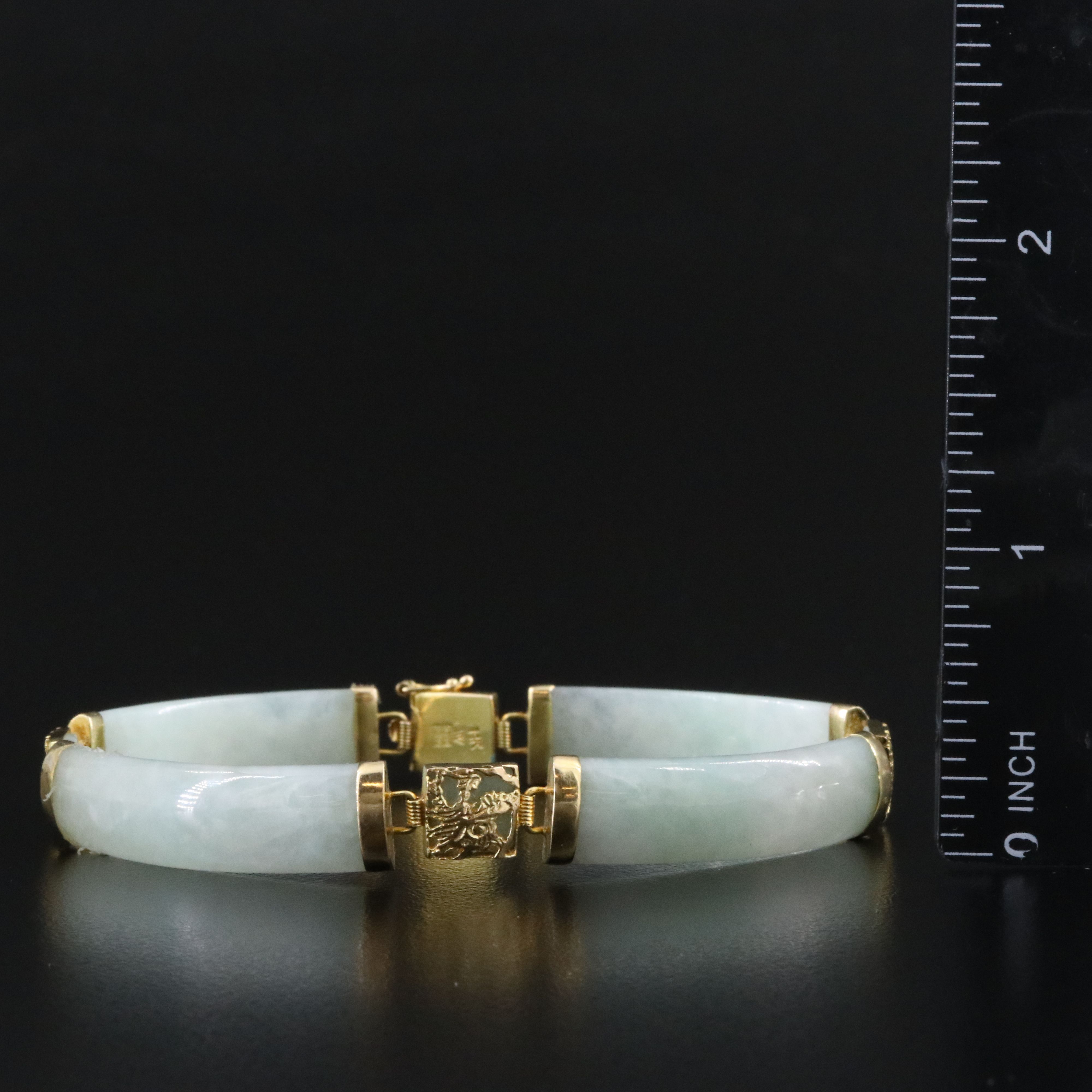 14K Jadeite Dragon Bracelet