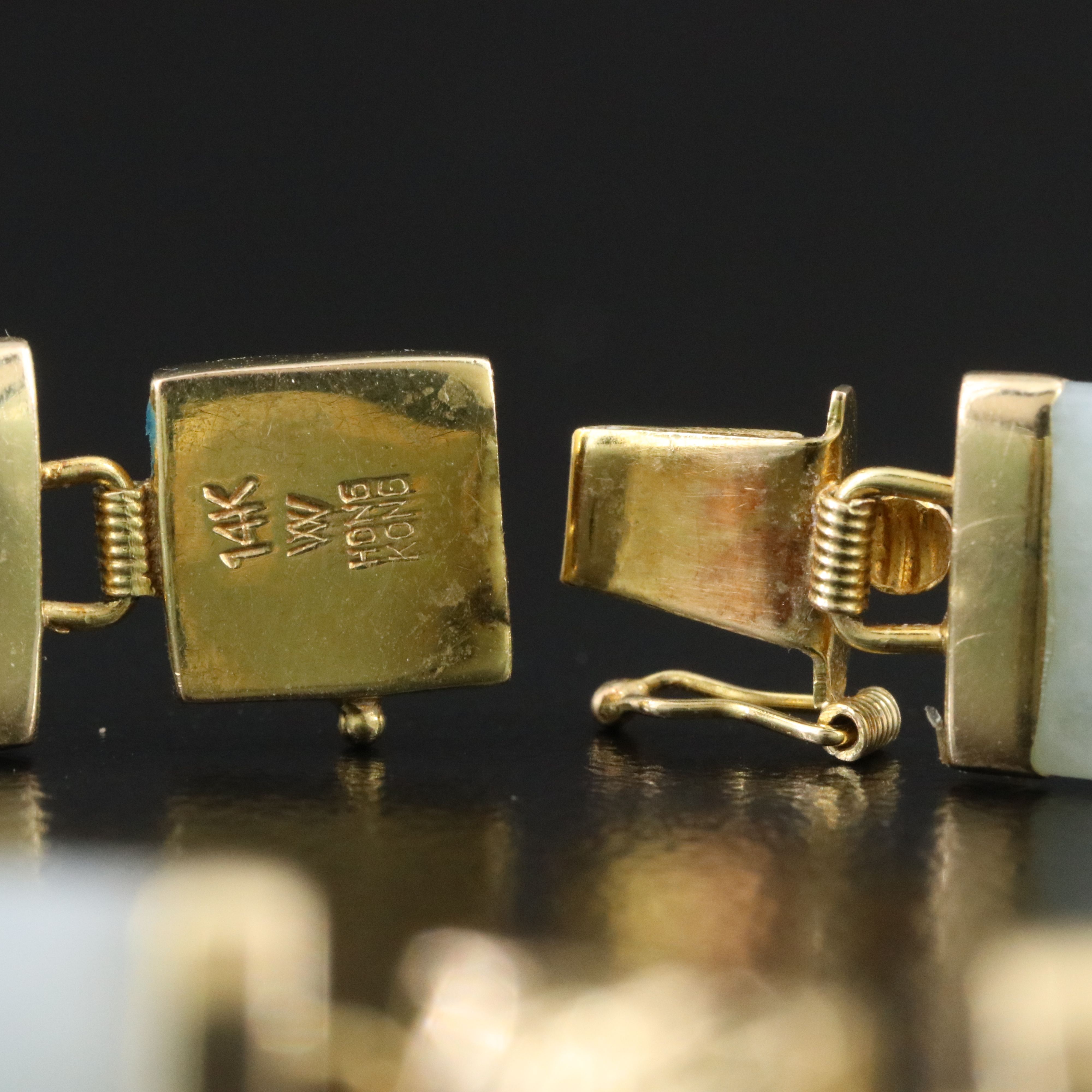 14K Jadeite Dragon Bracelet