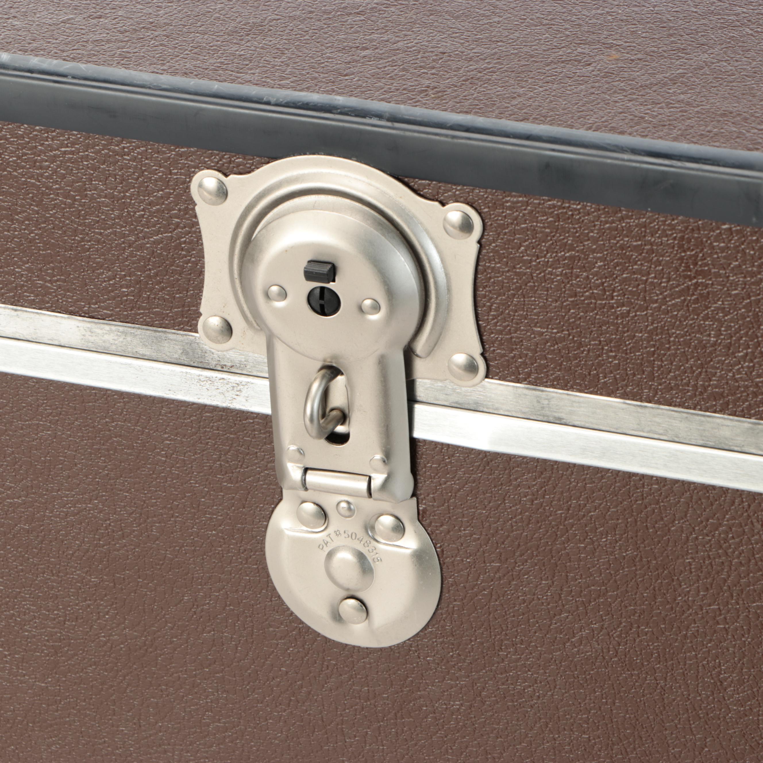 Portable Leather Veneer Chest