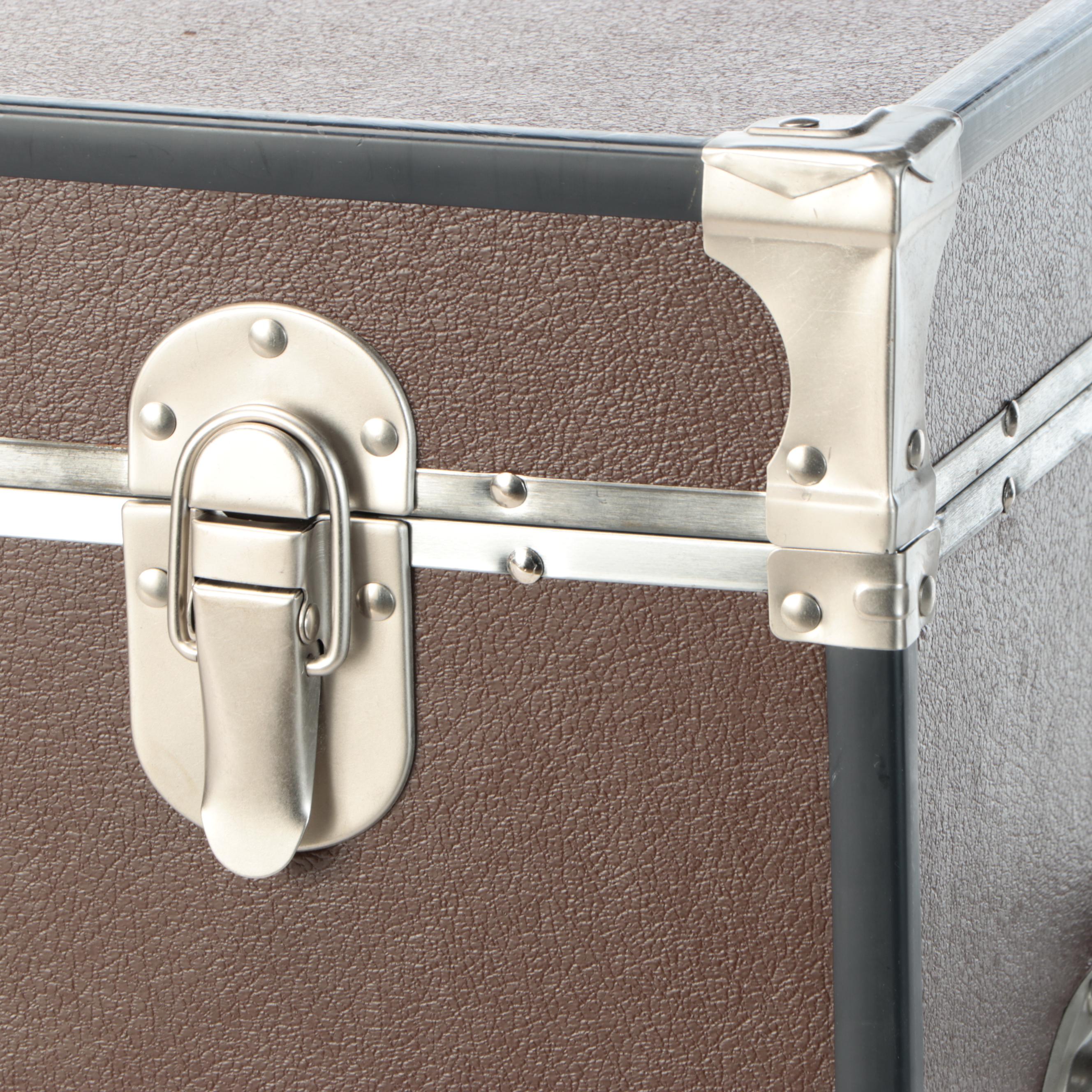 Portable Leather Veneer Chest