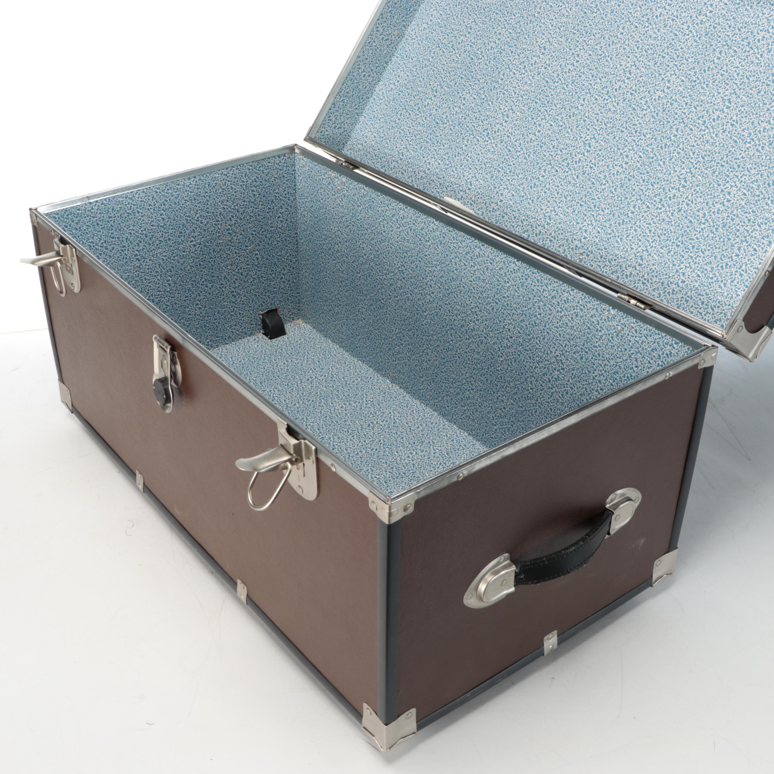 Portable Leather Veneer Chest