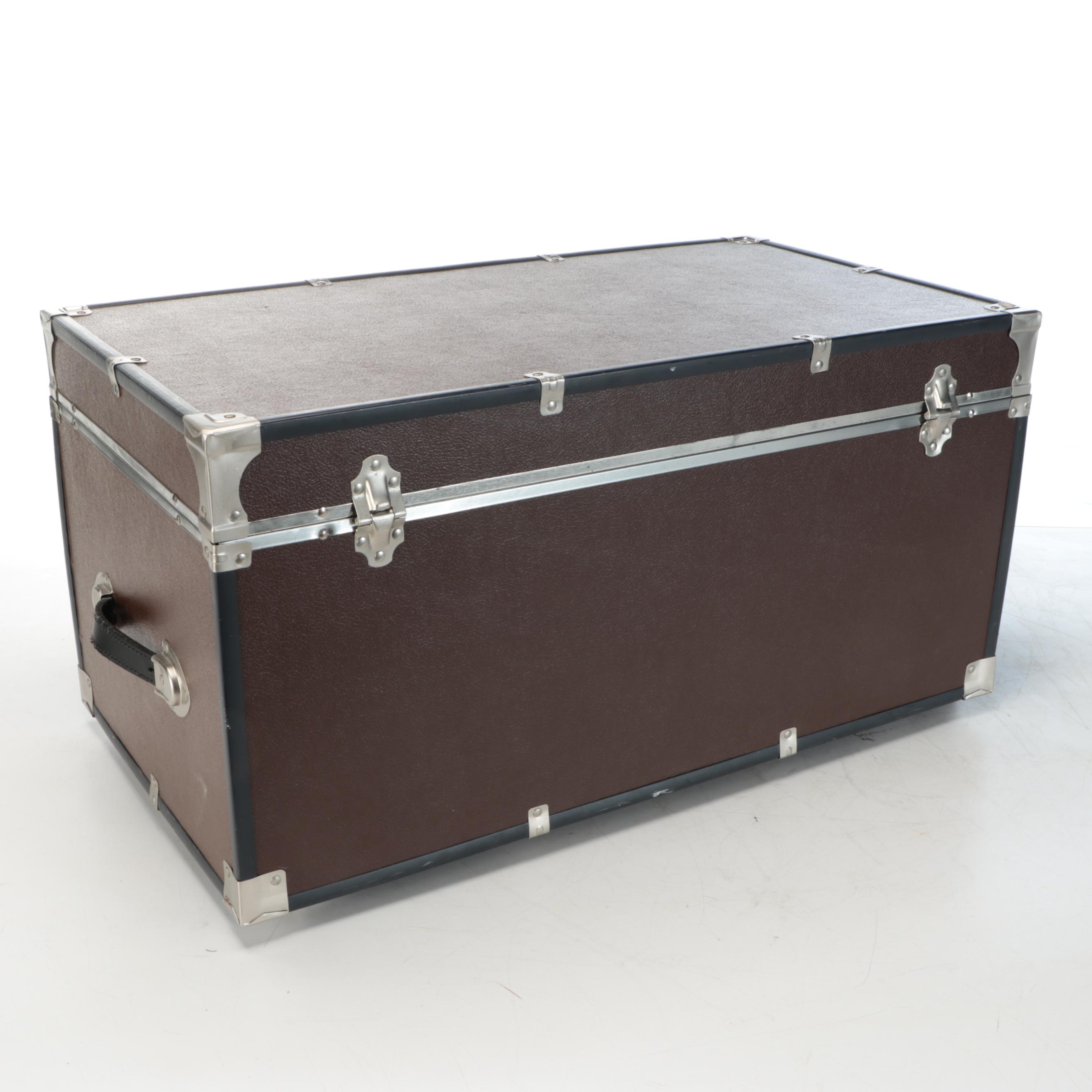 Portable Leather Veneer Chest