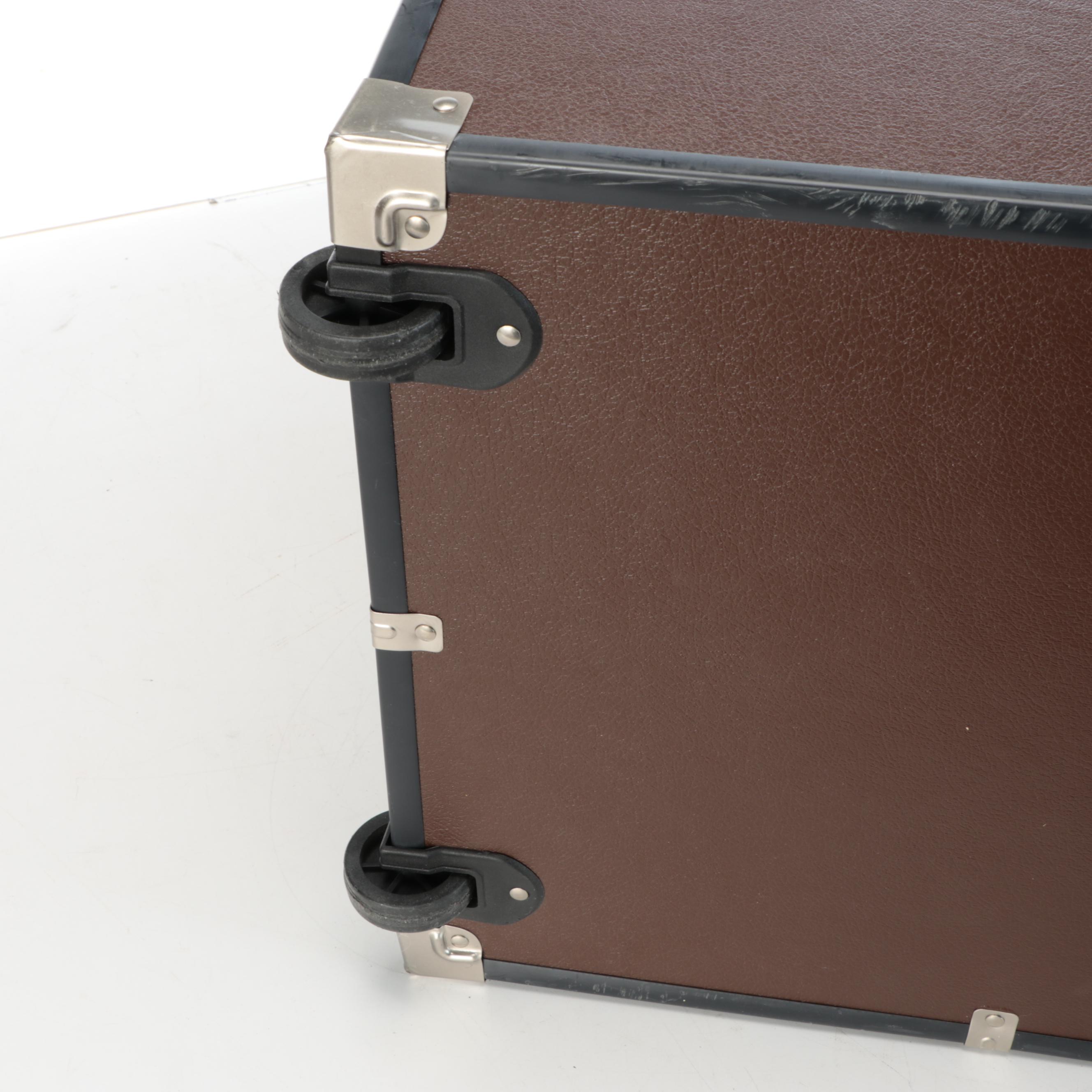 Portable Leather Veneer Chest