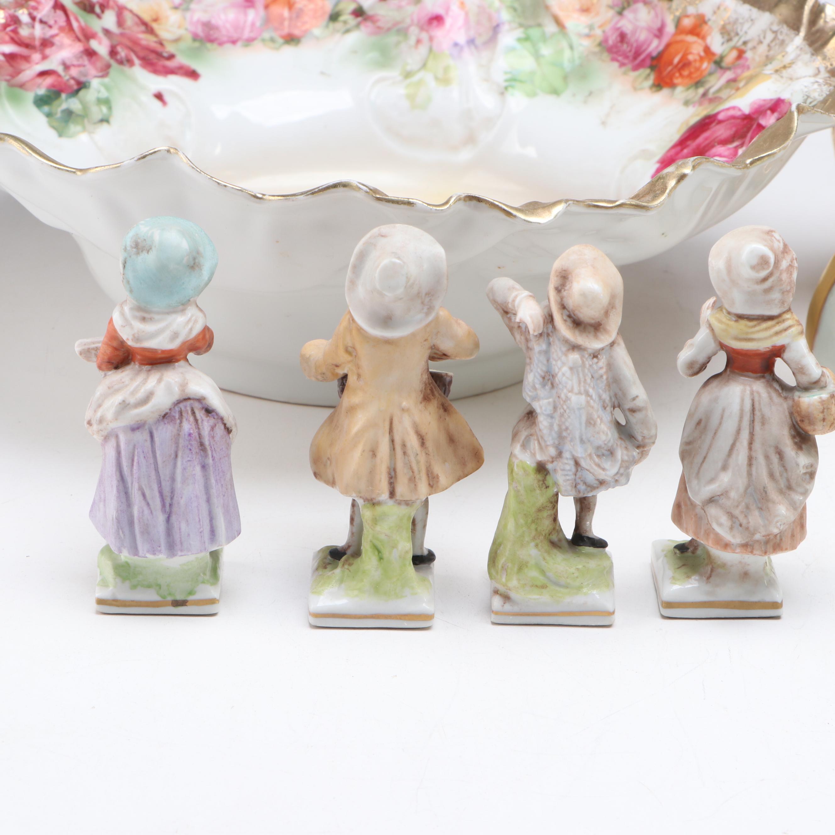 Royal Bayreuth Bavaria Porcelain Bowl, Floral Ceramic Wall Vase and More