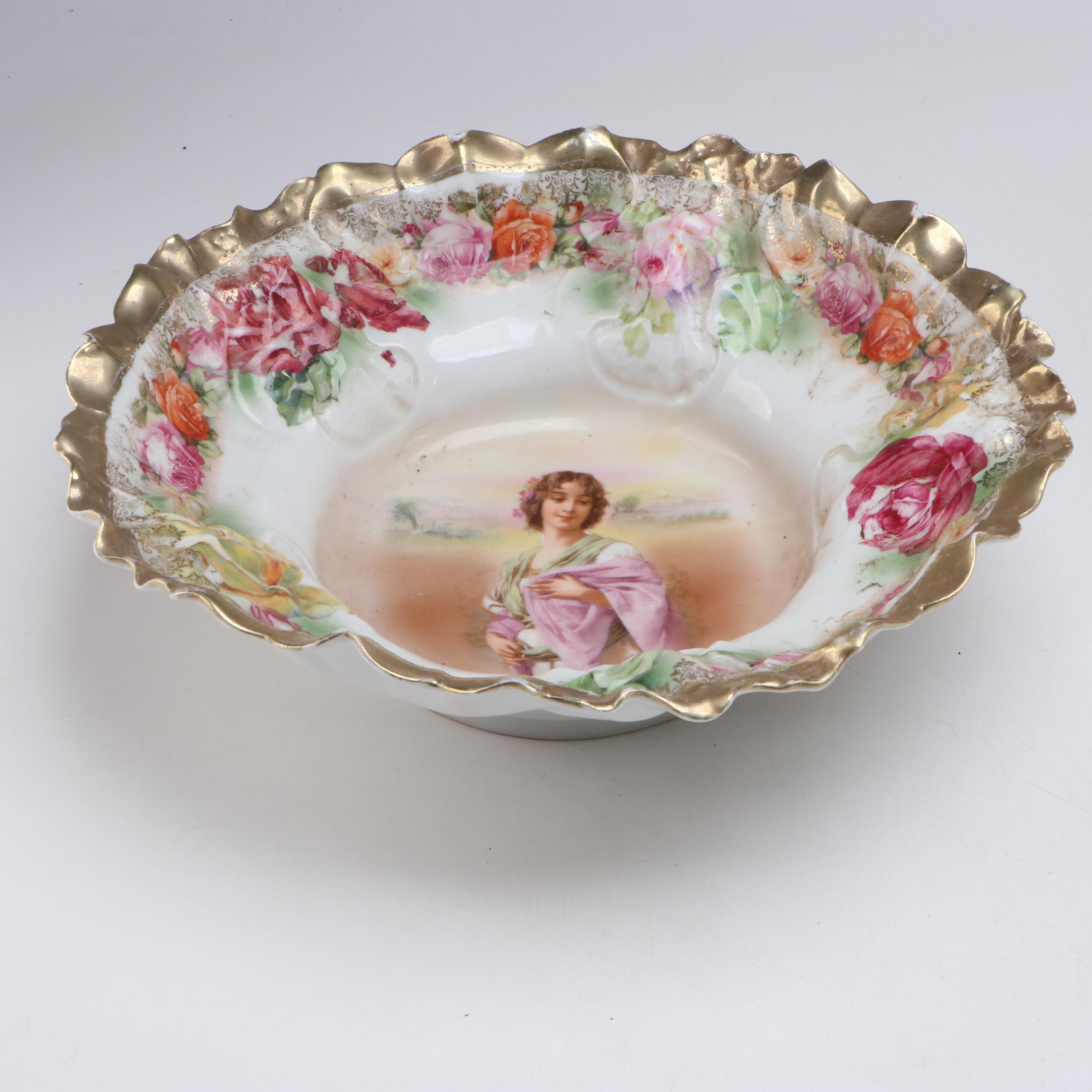 Royal Bayreuth Bavaria Porcelain Bowl, Floral Ceramic Wall Vase and More