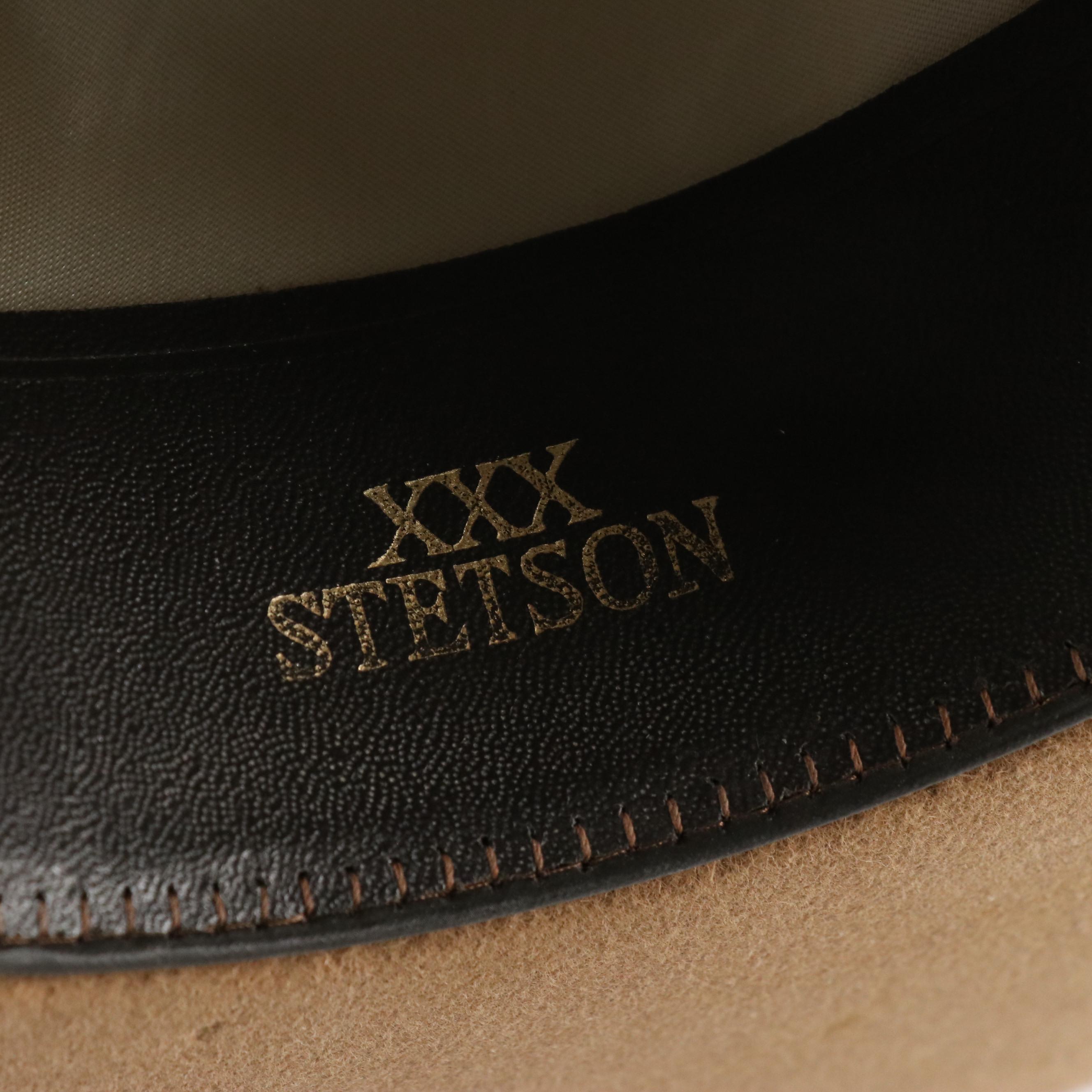 Stetson 3X Beaver Fur Felt Cowboy Hat with Feathered Hat Band