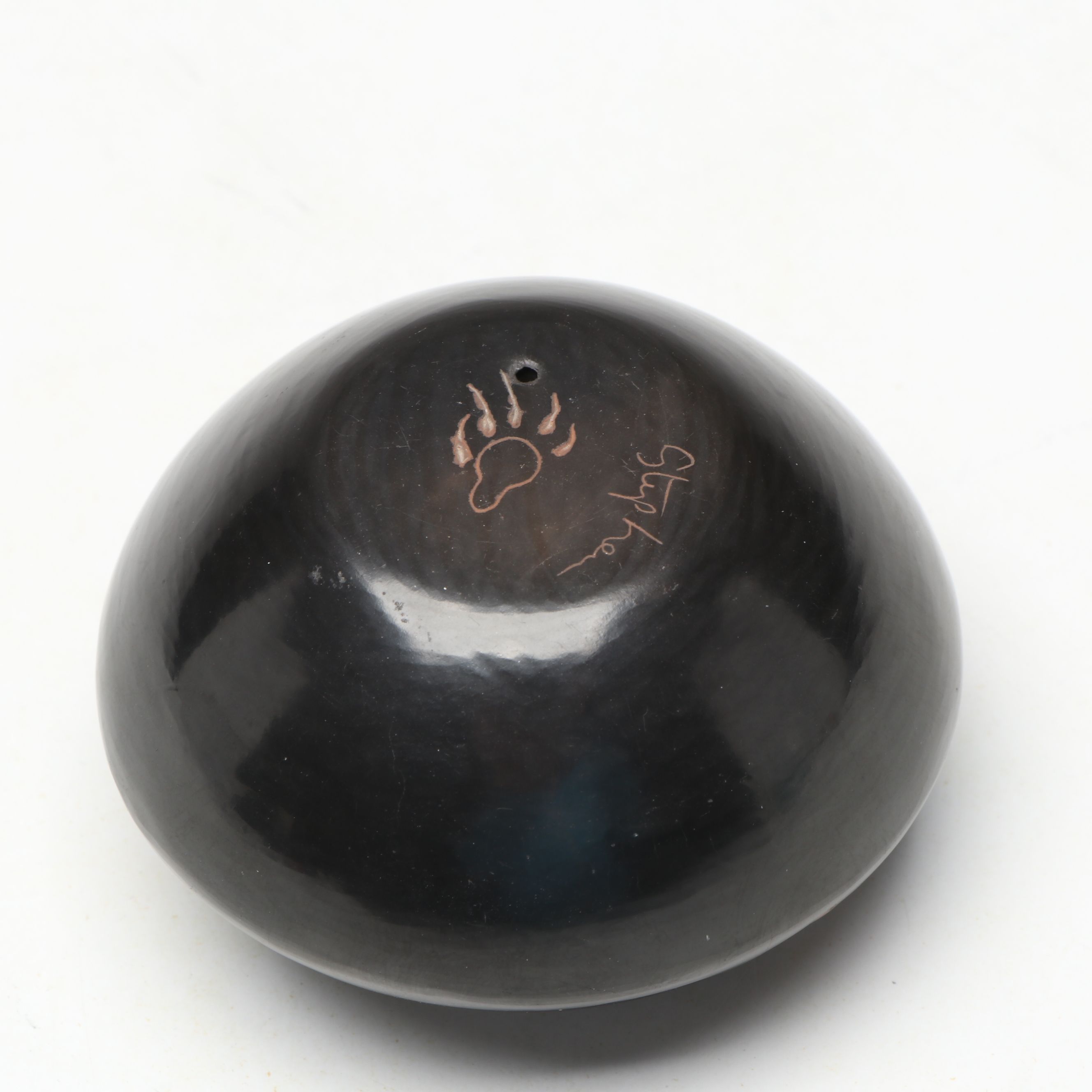 Stephen Baca Santa Clara Pueblo Sgraffito Seed Pot