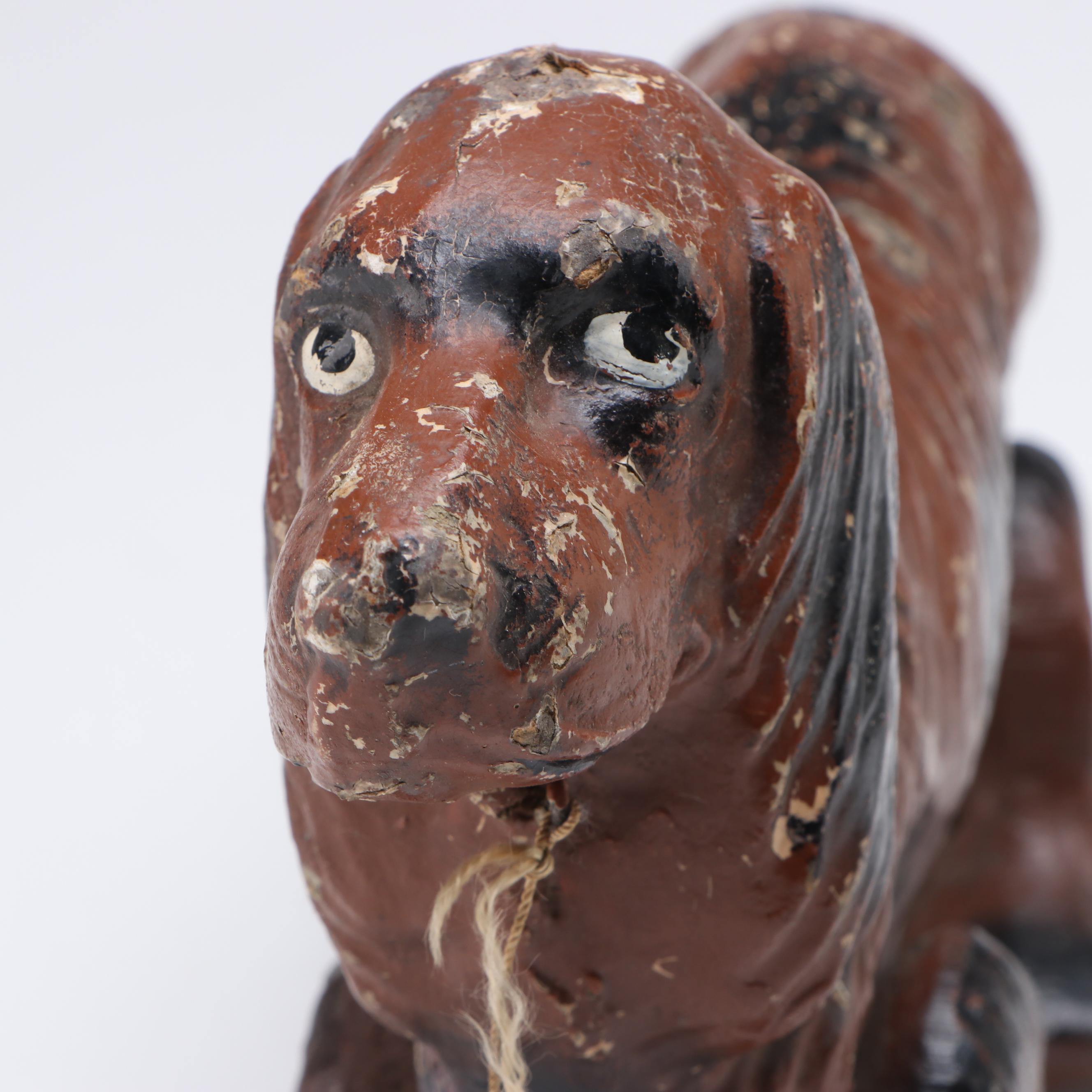 Noma Cocker Spaniel "See Em' Walk" Composite Pull Toy, Mid-20th Century