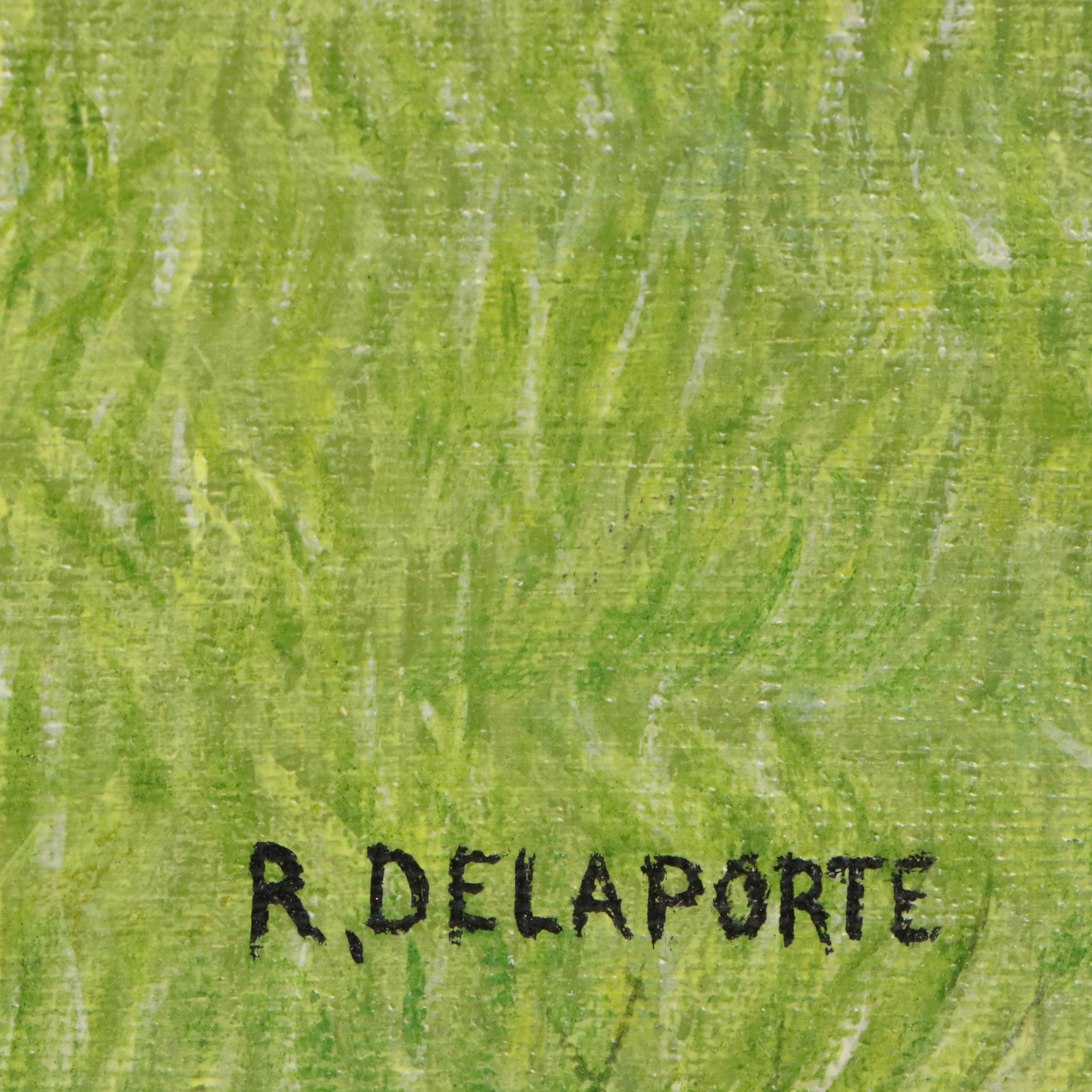 Roger Delaporte Oil Painting "Dans une Prairie," Circa 1961