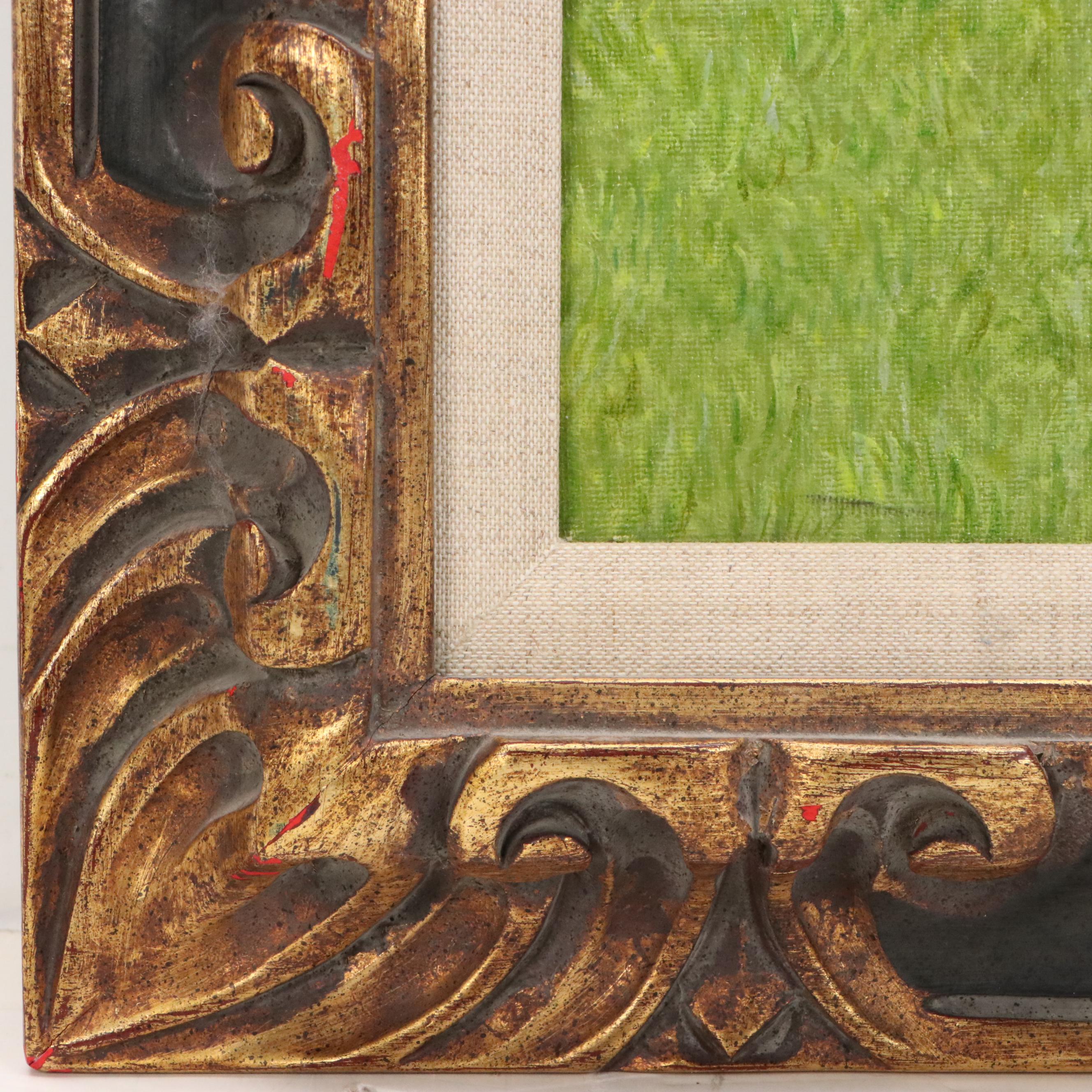 Roger Delaporte Oil Painting "Dans une Prairie," Circa 1961