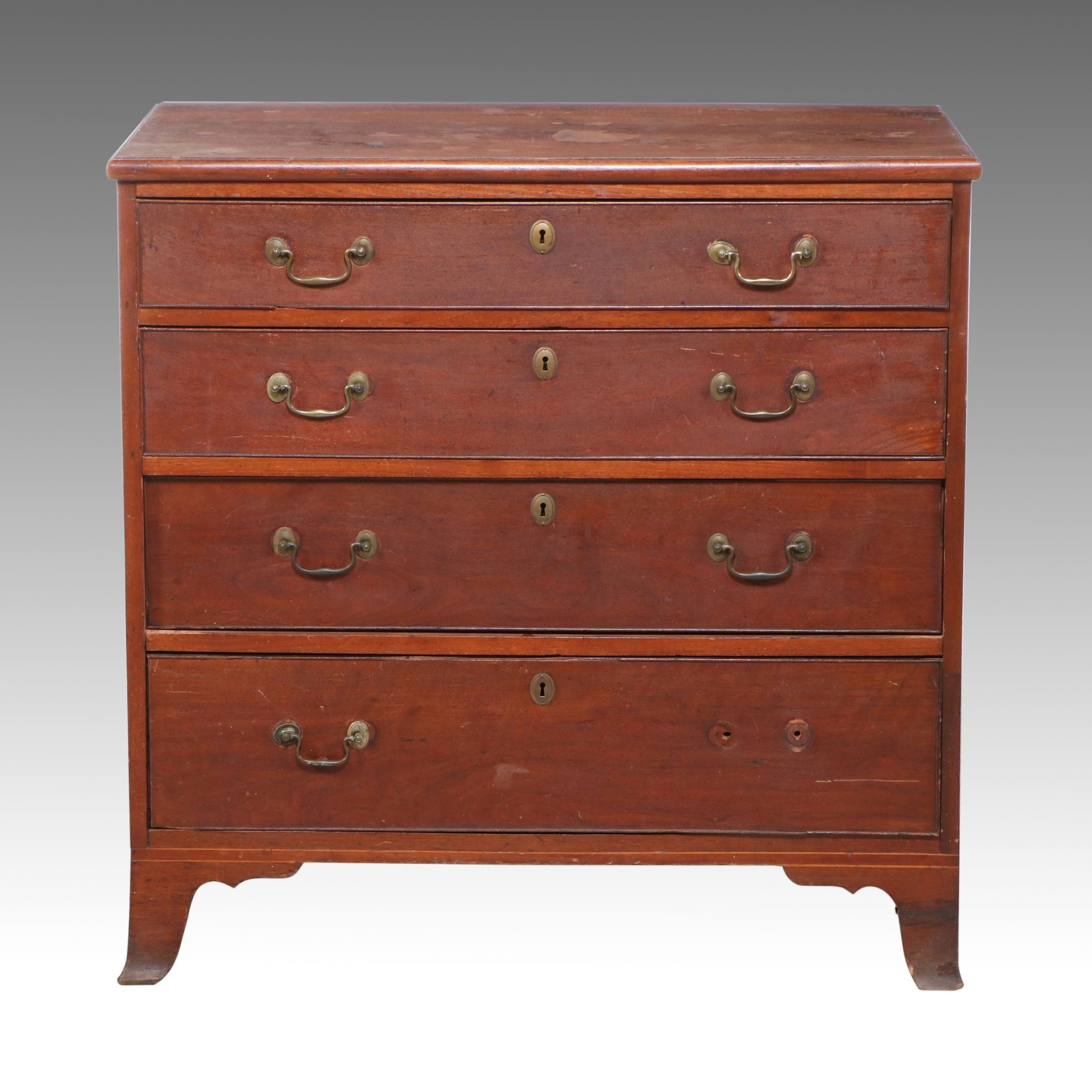 Georgian Style Four-Drawer Mahogany Chest