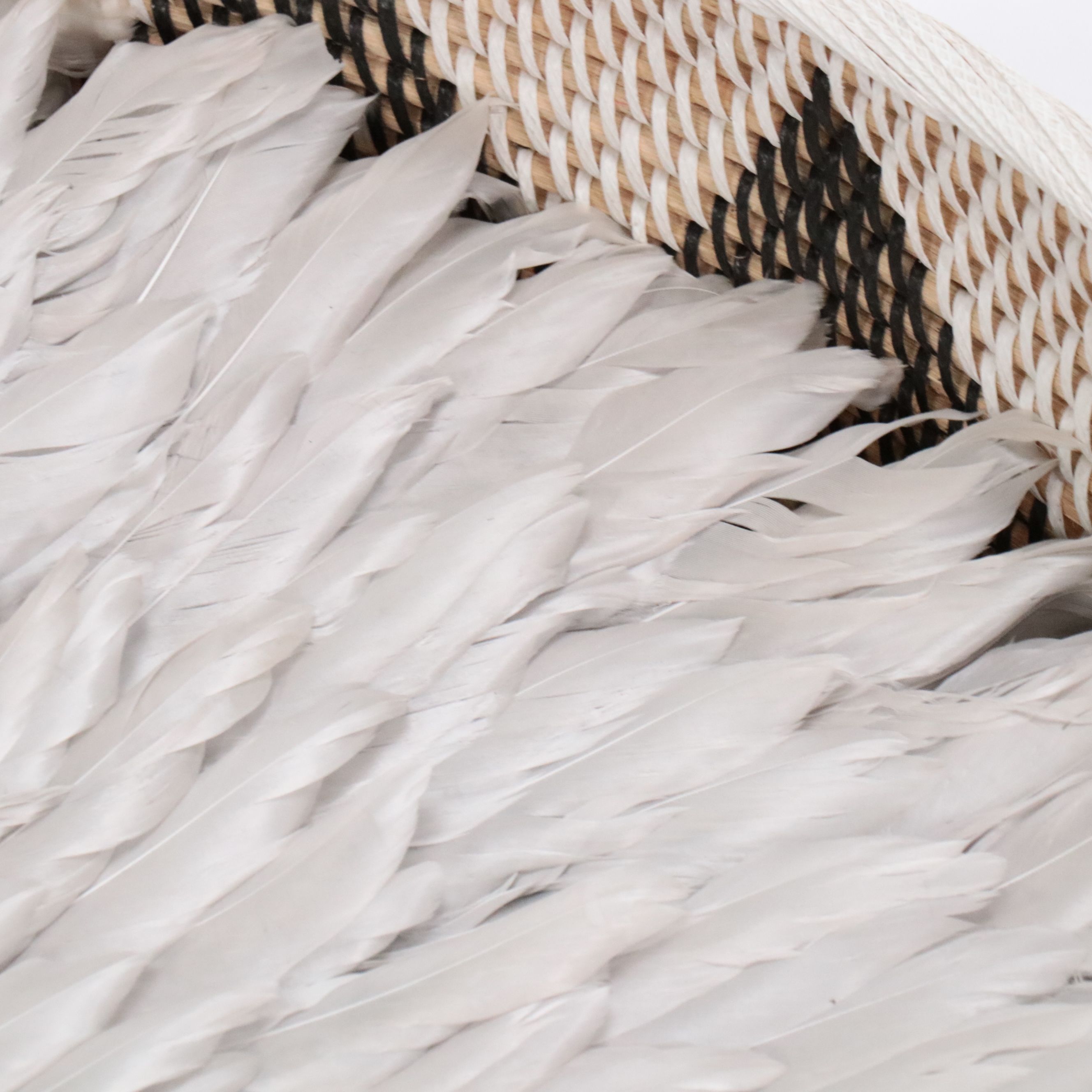 Folk Art Style Woven Occasional Table