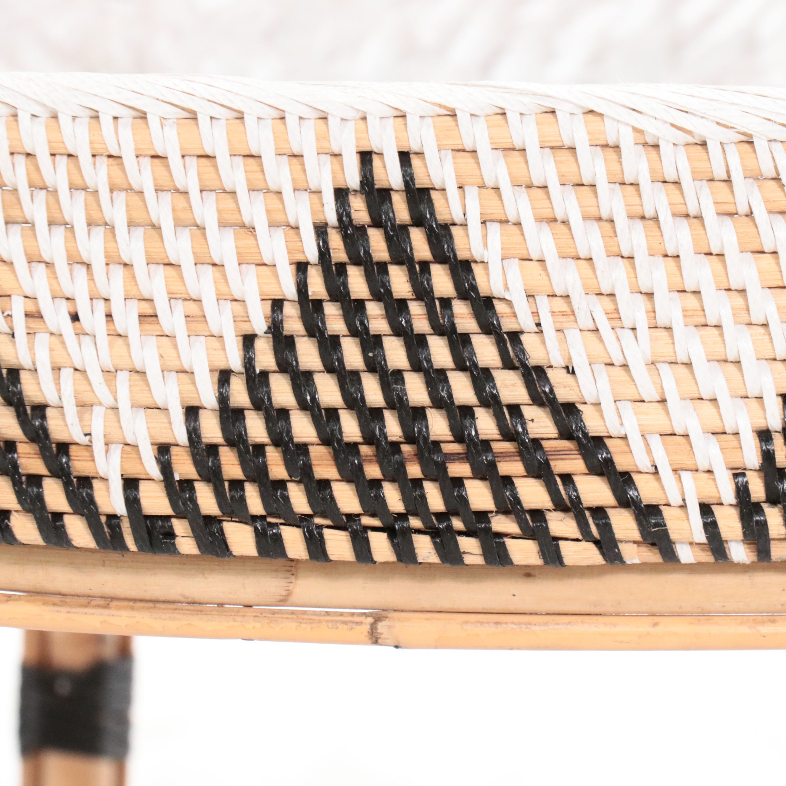 Folk Art Style Woven Occasional Table