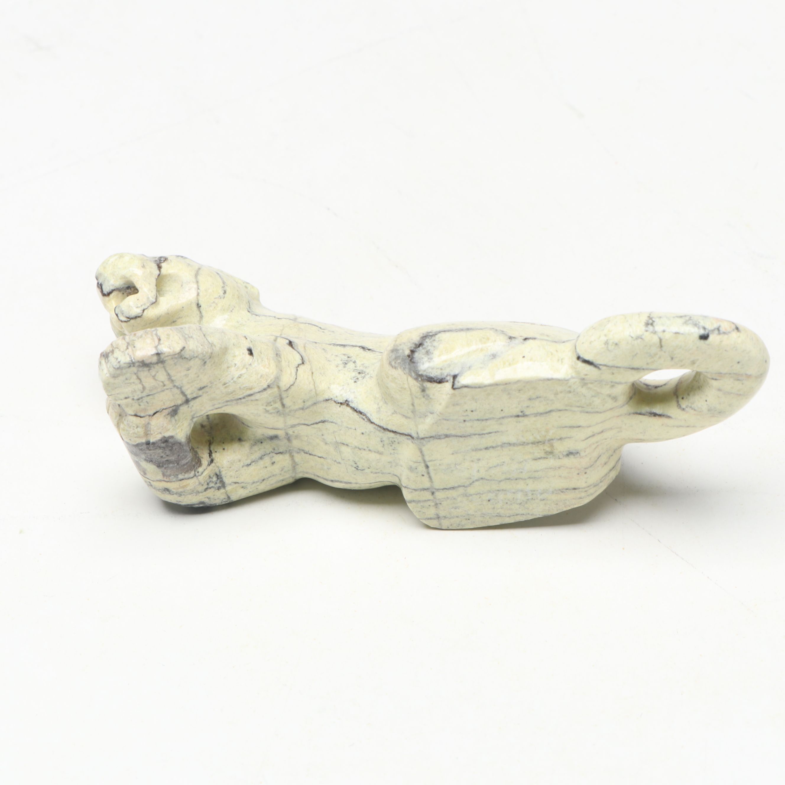 Gibbs Othole Zuni Hand-Carved Stone Mountain Lion Fetish