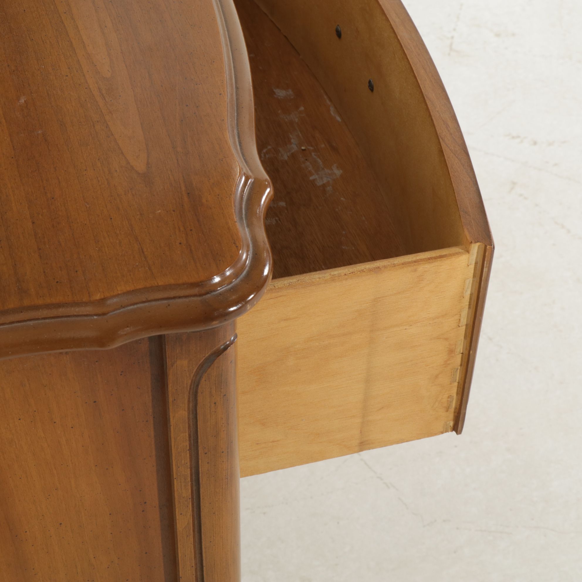 Dixie Furniture French Provincial Style Cherry Dresser and Mirror