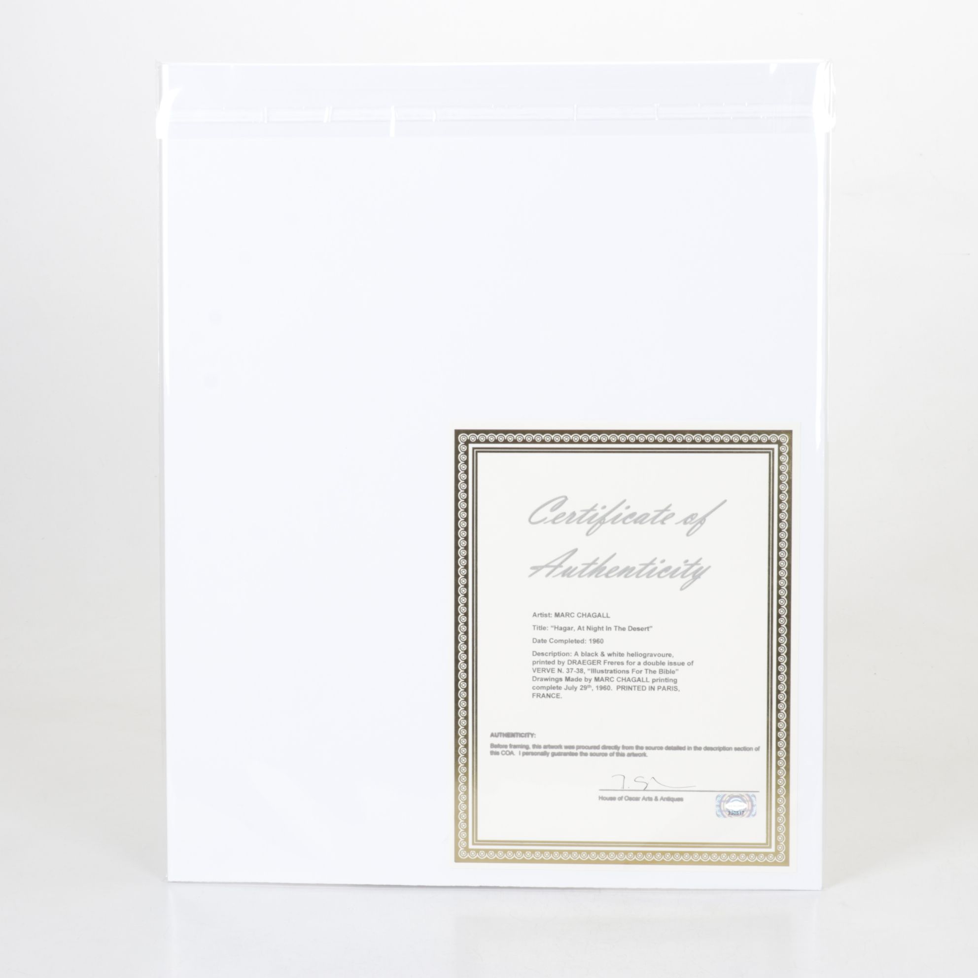 After Marc Chagall Offset Lithograph "Hagar, at Night in the Desert", 1960