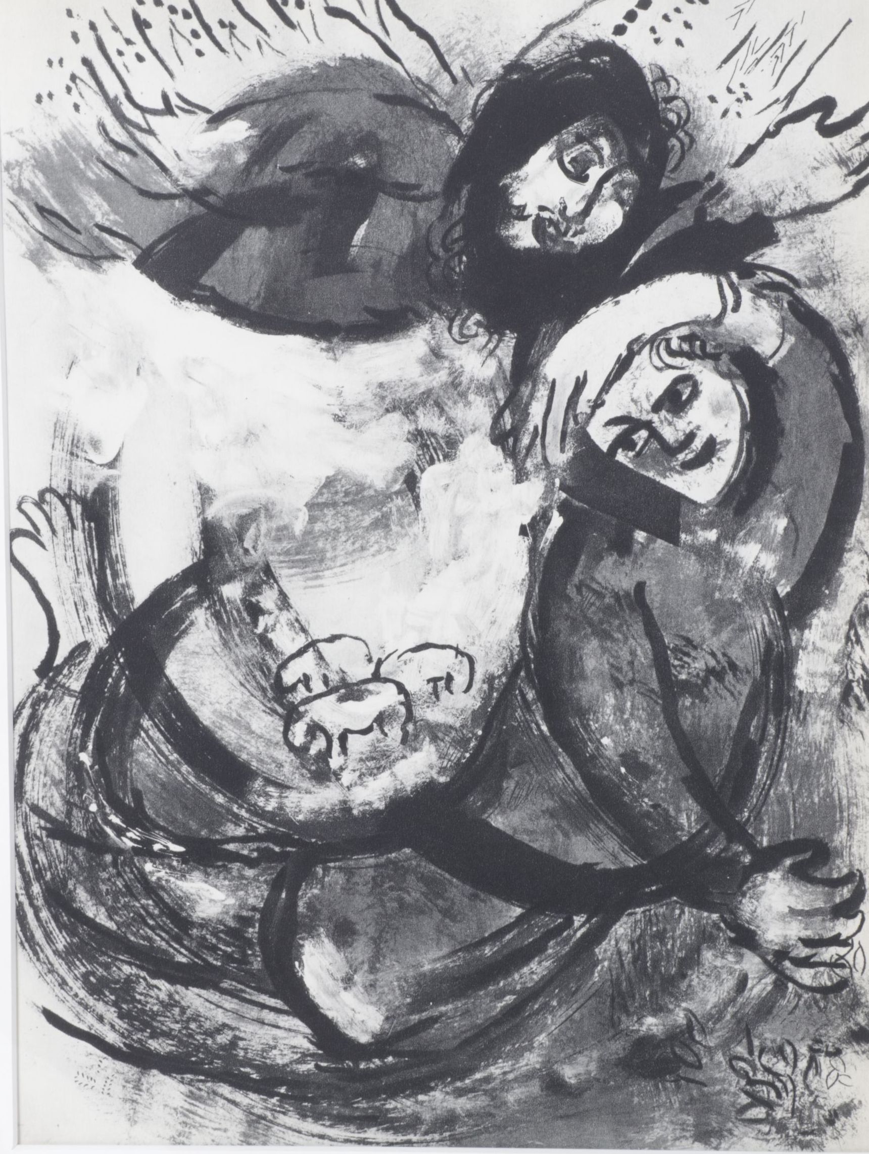 After Marc Chagall Offset Lithograph "The Flood", 1960