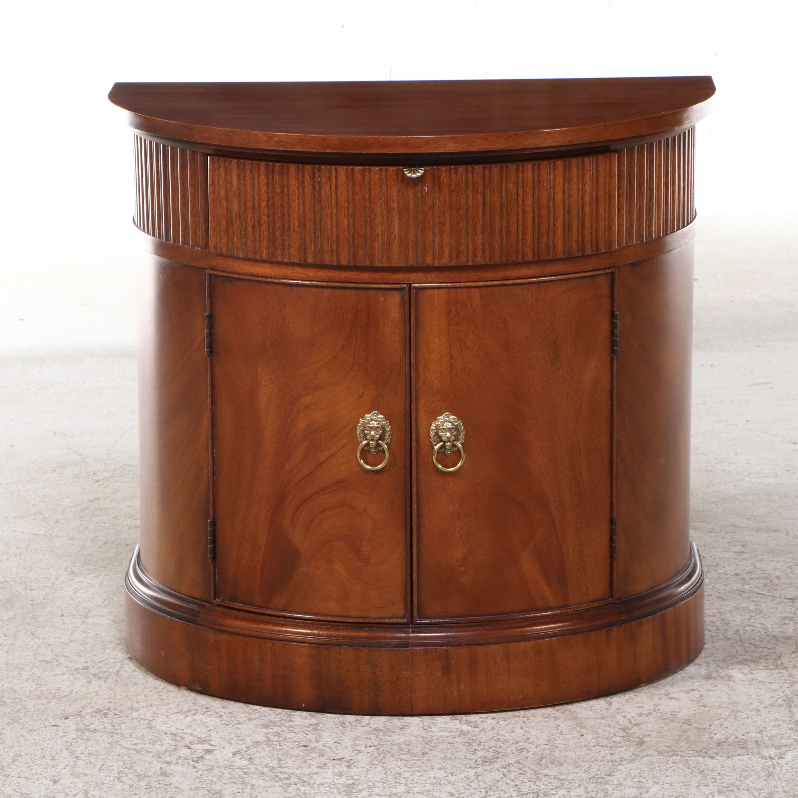 Henredon Mahogany Demilune Cabinet