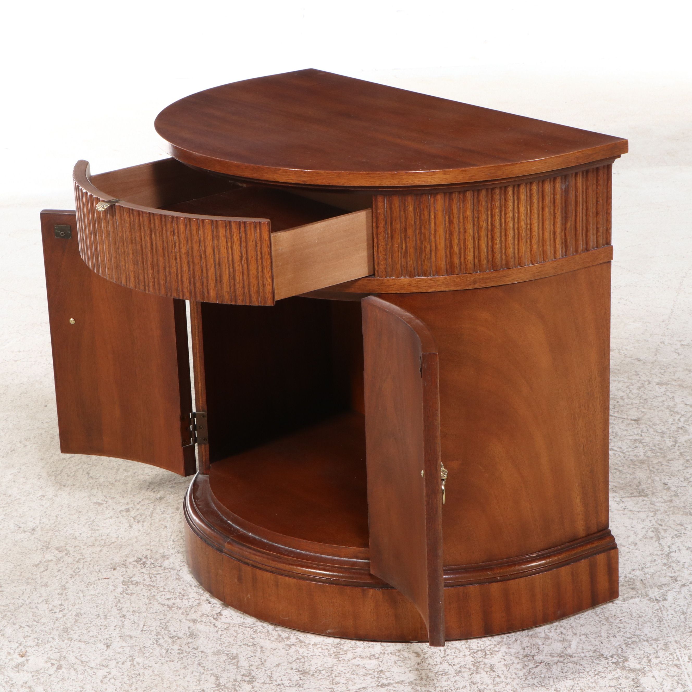 Henredon Mahogany Demilune Cabinet