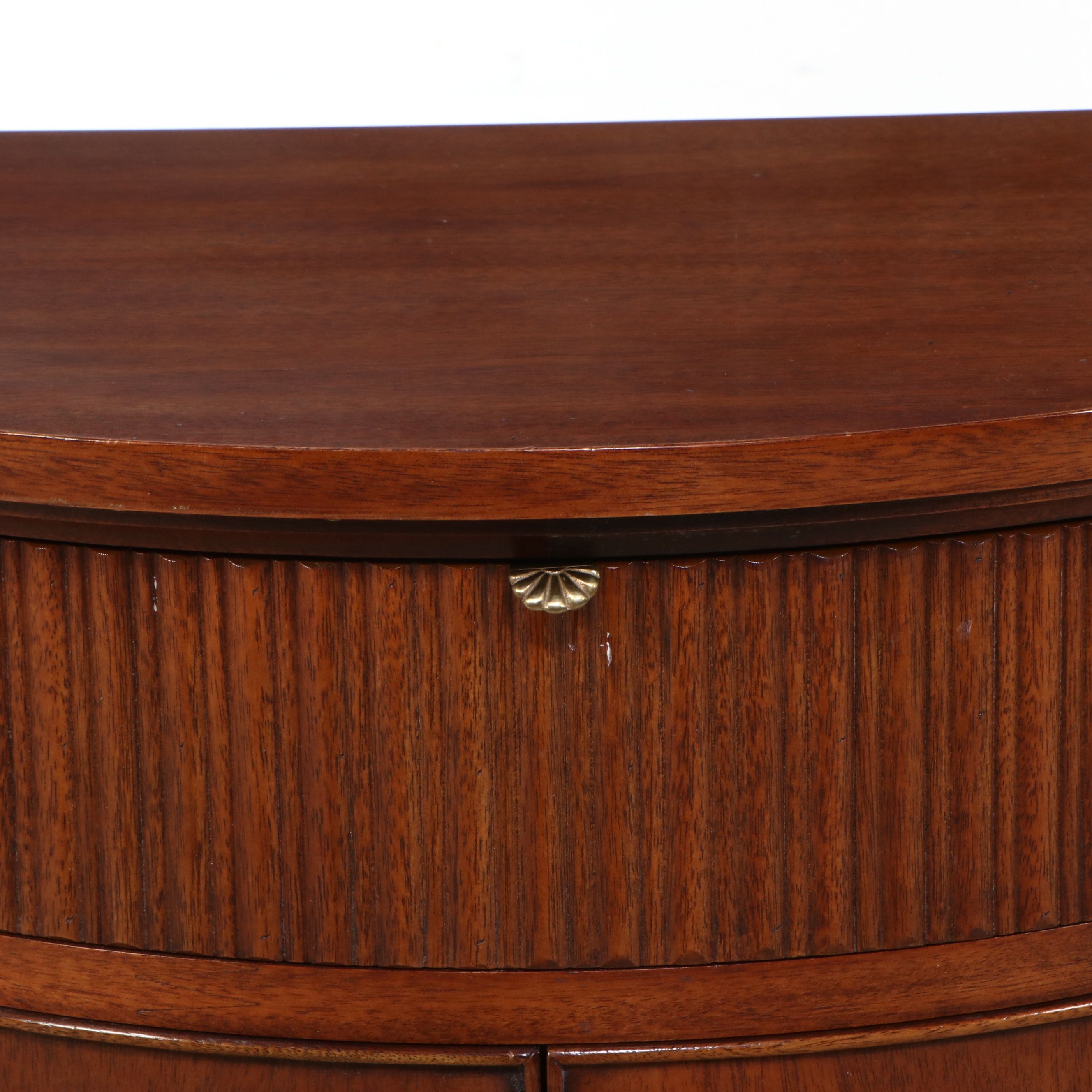Henredon Mahogany Demilune Cabinet