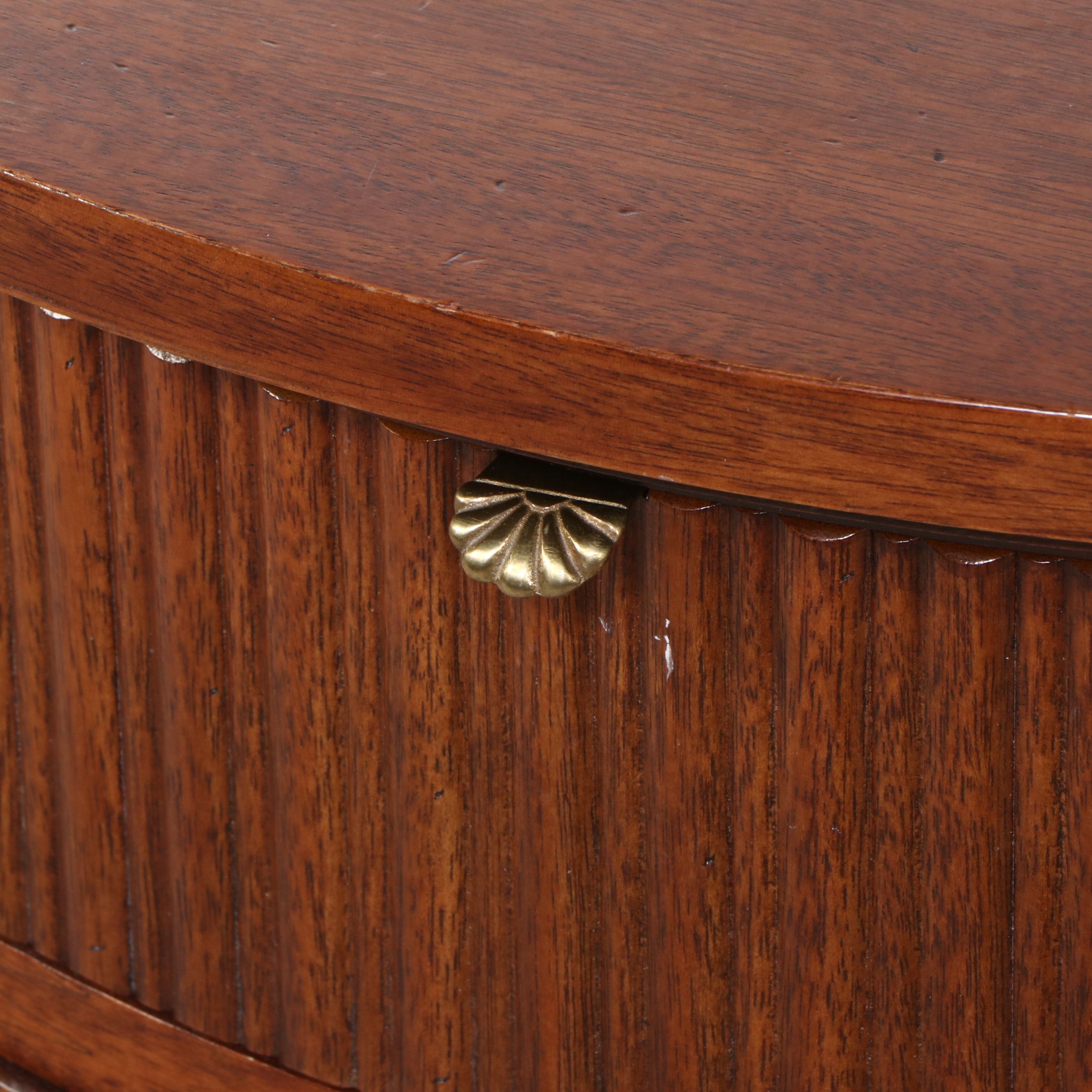 Henredon Mahogany Demilune Cabinet