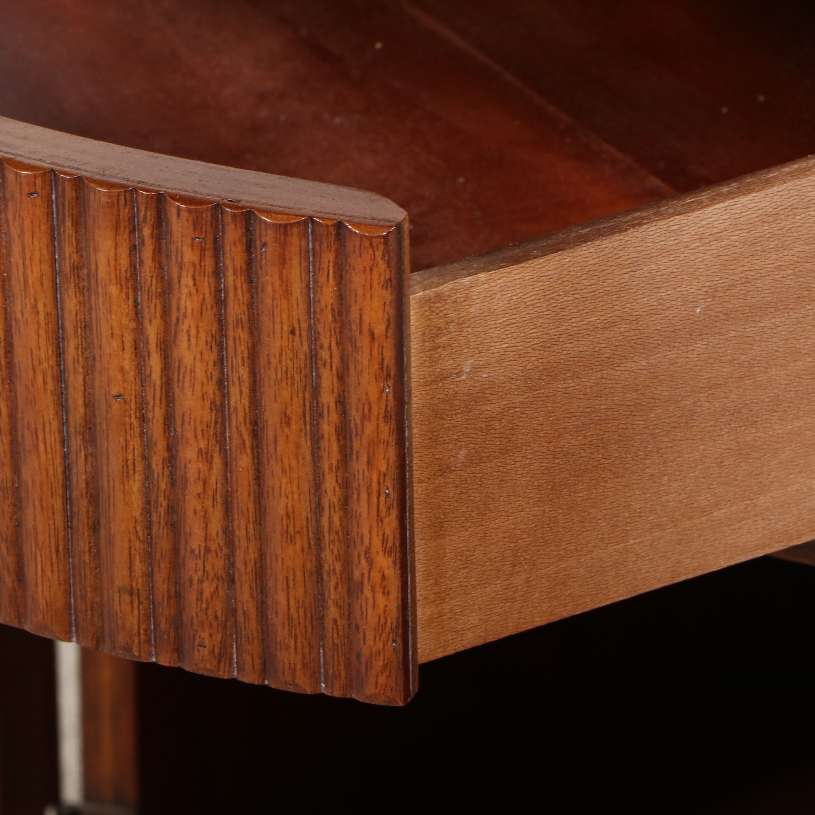 Henredon Mahogany Demilune Cabinet