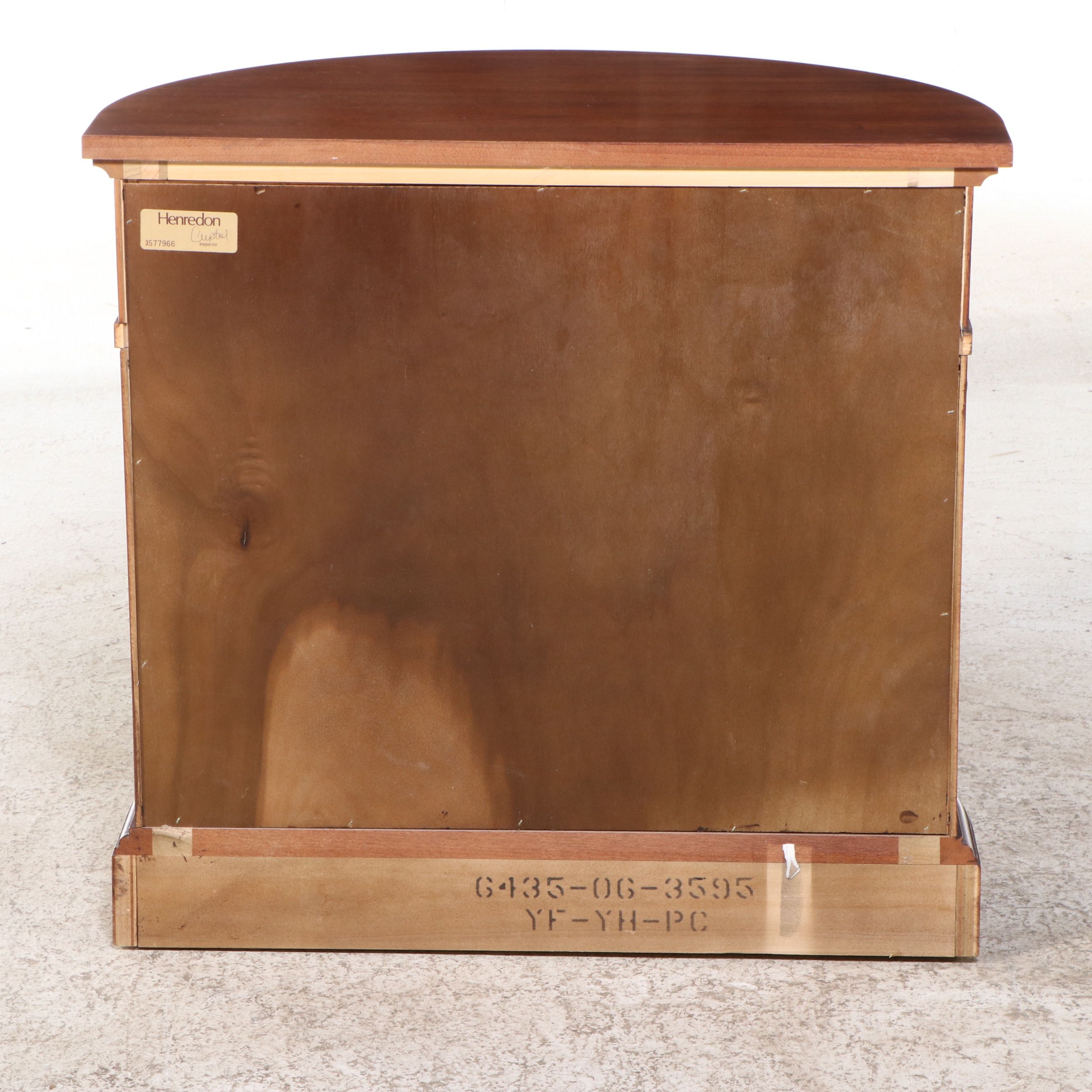 Henredon Mahogany Demilune Cabinet