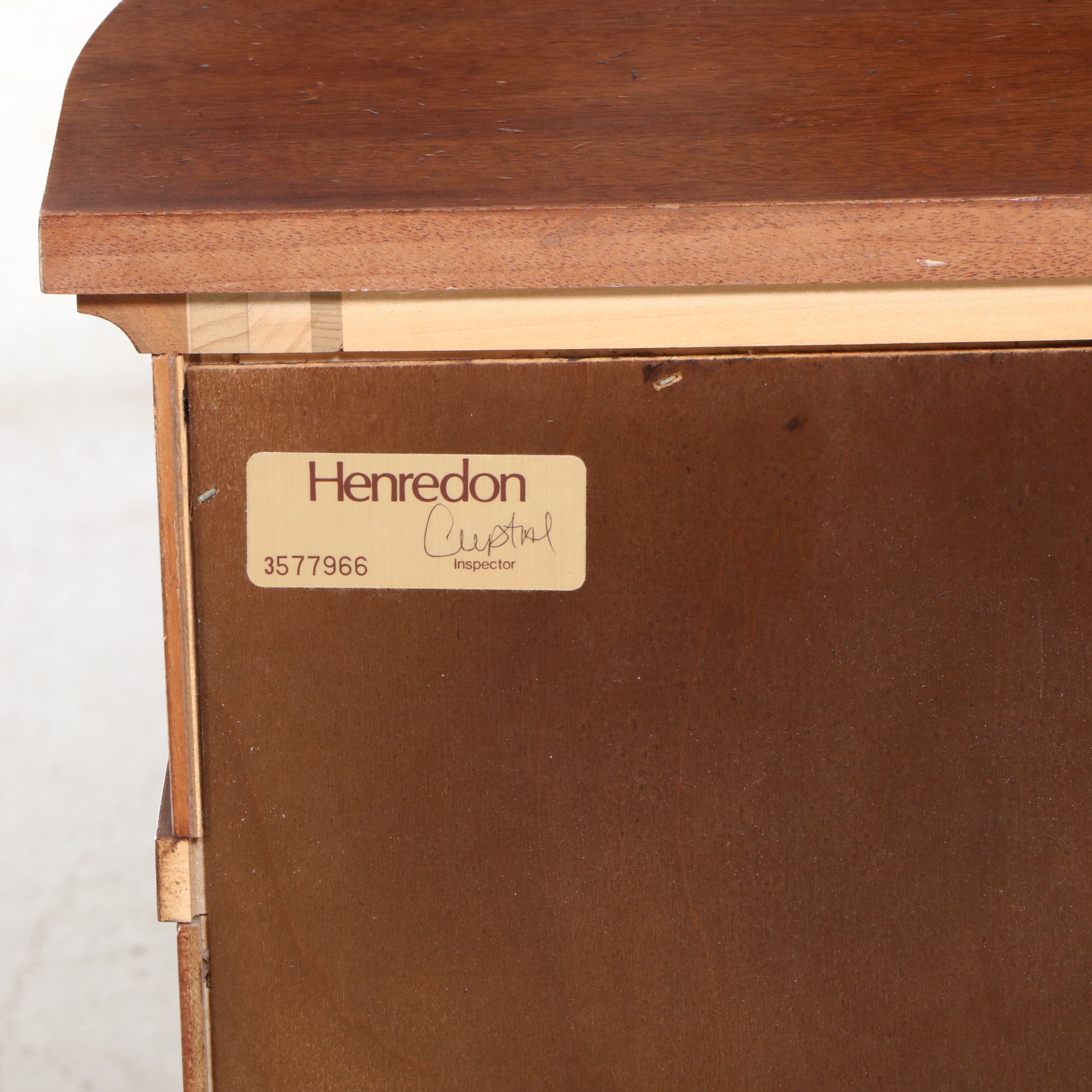 Henredon Mahogany Demilune Cabinet